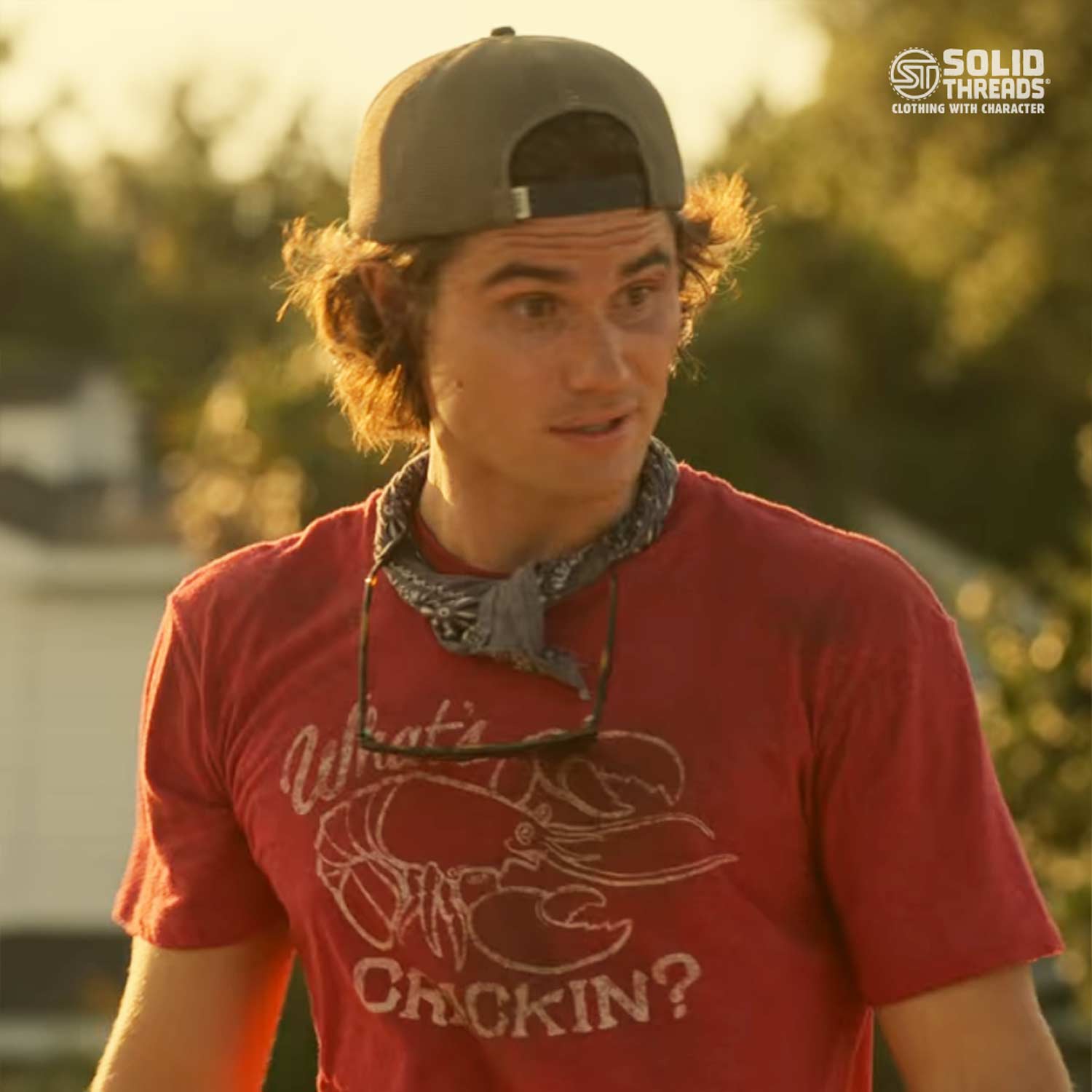 Men's What's Crackin T-Shirt As Seen on Neflix Outer Banks Worn by Chase Stokes | SOLID THREADS