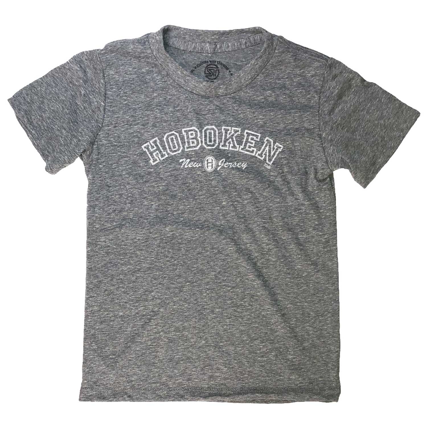 Kids Hoboken Collegiate Cool Graphic T-Shirt | Cute Retro New Jersey Triblend Tee | Solid Threads