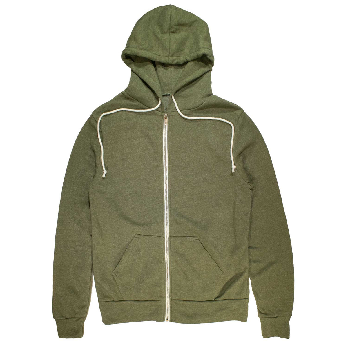 Solid Threads Zip Up Hoodie