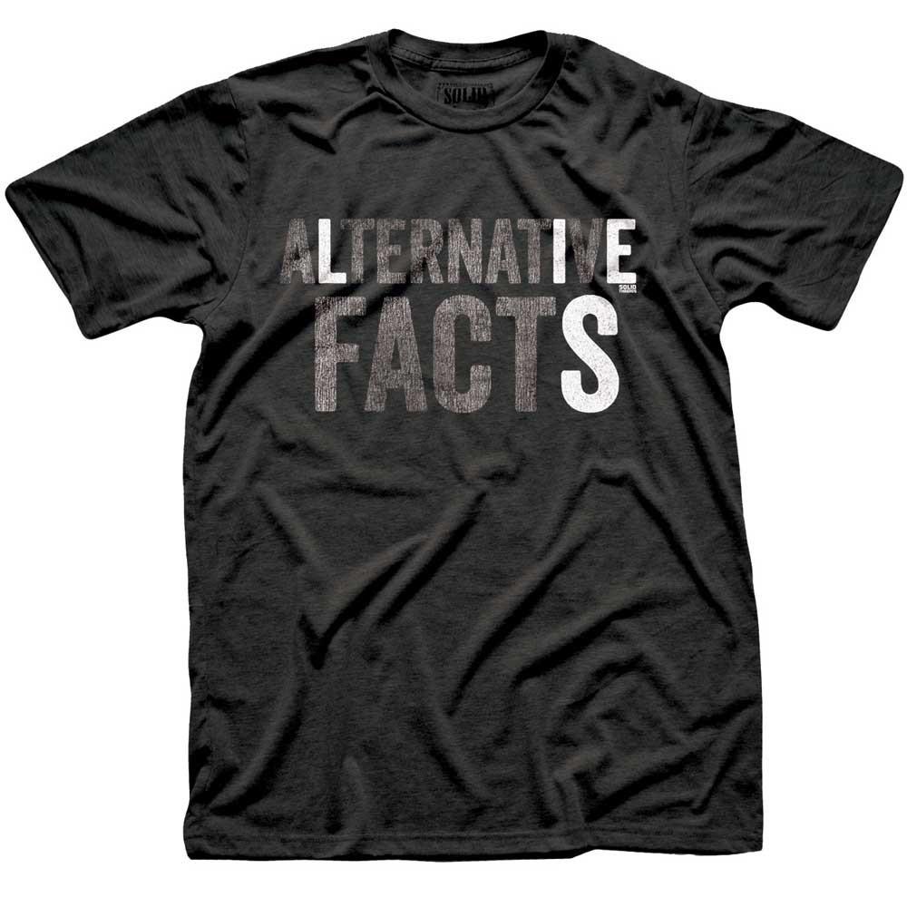 Men&#39;s Alternative Facts Vintage Graphic T-Shirt | Funny Anti Trump Political Tee | Solid Threads