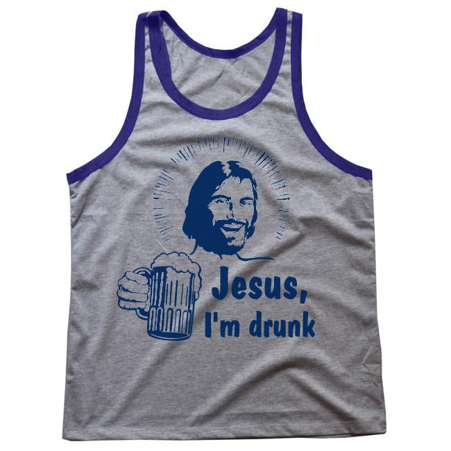 Jesus I&#39;m Drunk Vintage Tank Top | SOLID THREADS
