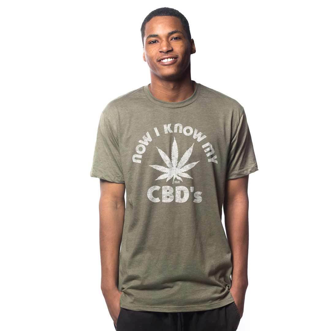 Men's Now I Know My CBD's Retro Cannabis Graphic Tee | Funny Marijuana Soft T-shirt | SOLID THREADS