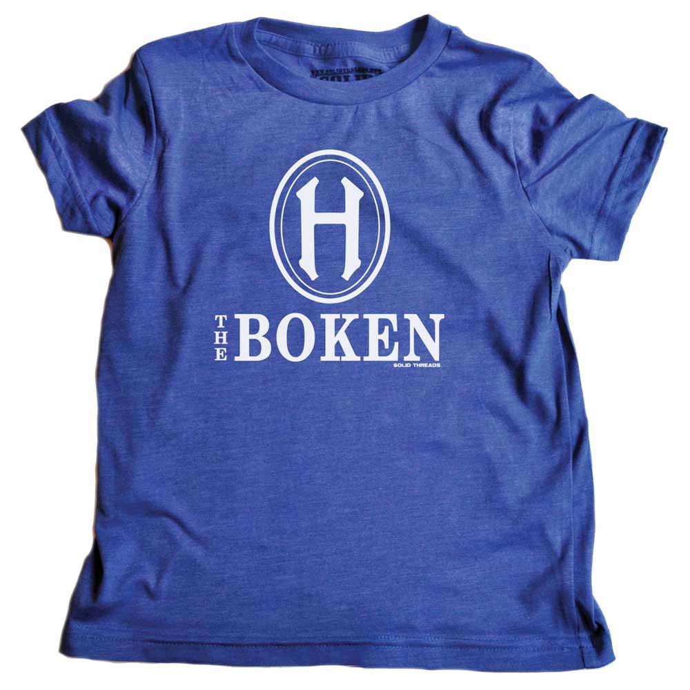 Kids The Boken Cool New Jersey Graphic T-Shirt | Cute Retro Garden State Blue Tee | Solid Threads