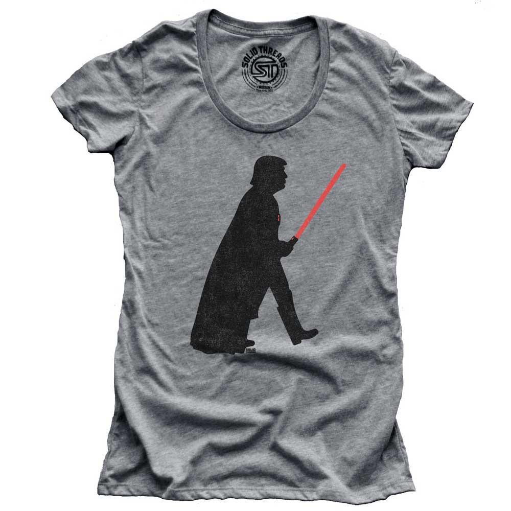 Women&#39;s Trump Vader Vintage Graphic T-Shirt | Funny Political Villian Tee | Solid Threads
