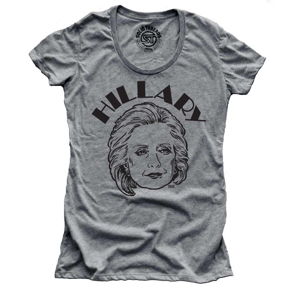Women's Hillary Cool 2016 Election Graphic T-Shirt | Vintage Democrat Tee | Solid Threads