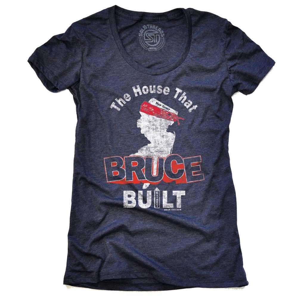 Women&#39;s House Bruce Built Vintage New Jersey Graphic Tee | Cool Springsteen T-Shirt | Solid Threads