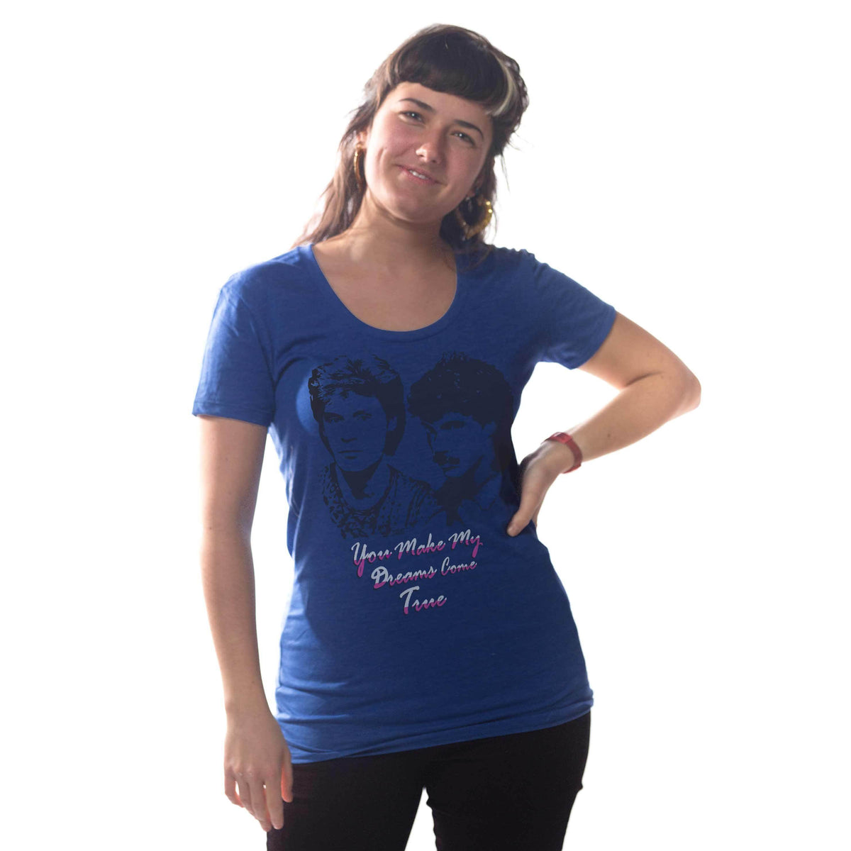 Vintage Women's You Make My Dreams Come True Classic Rock Graphic T-shirt on Model | SOLID THREADS