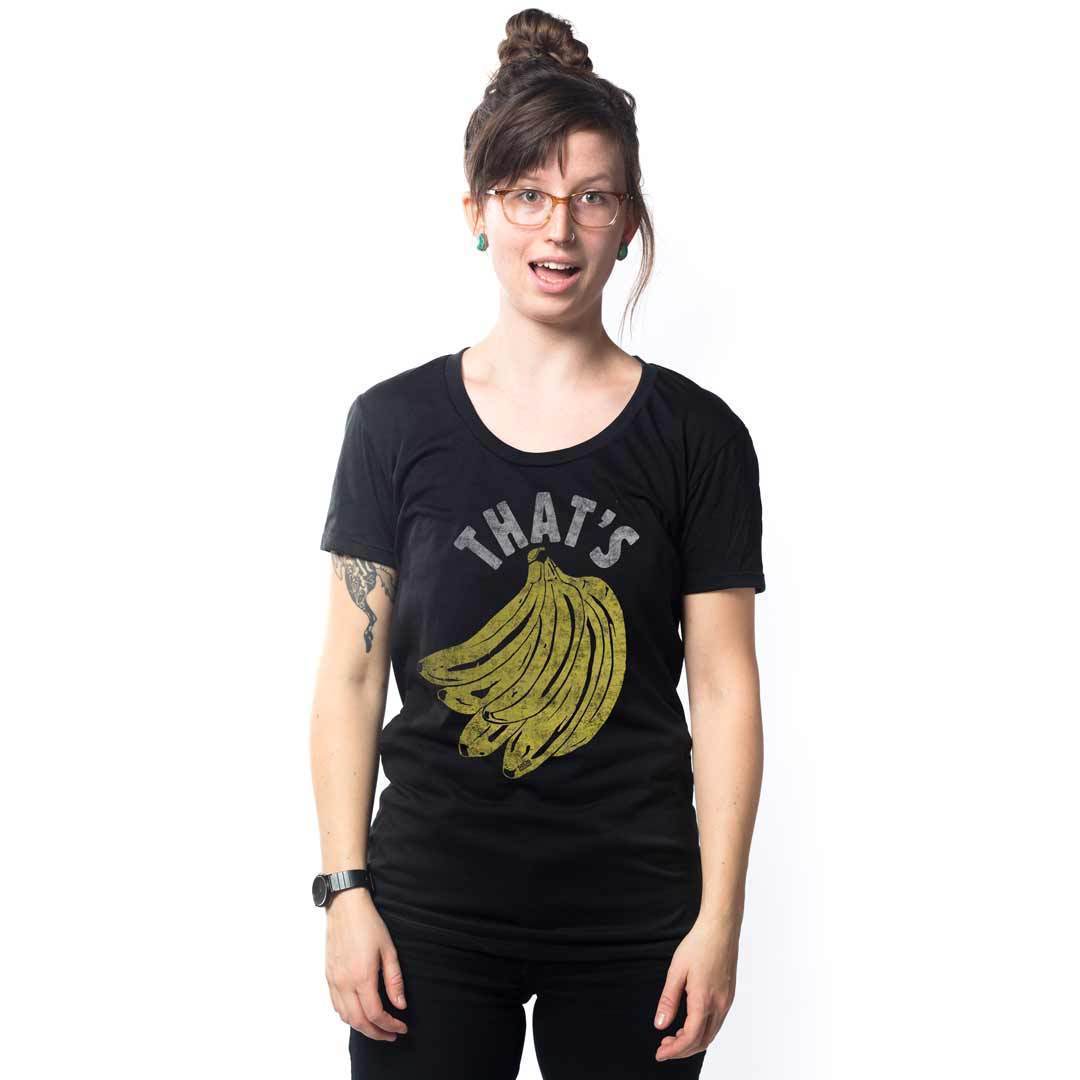 Cool Women's That's Bananas Funny Vegetarian Graphic Tee | Vintage Vegan T-shirt | SOLID THREADS