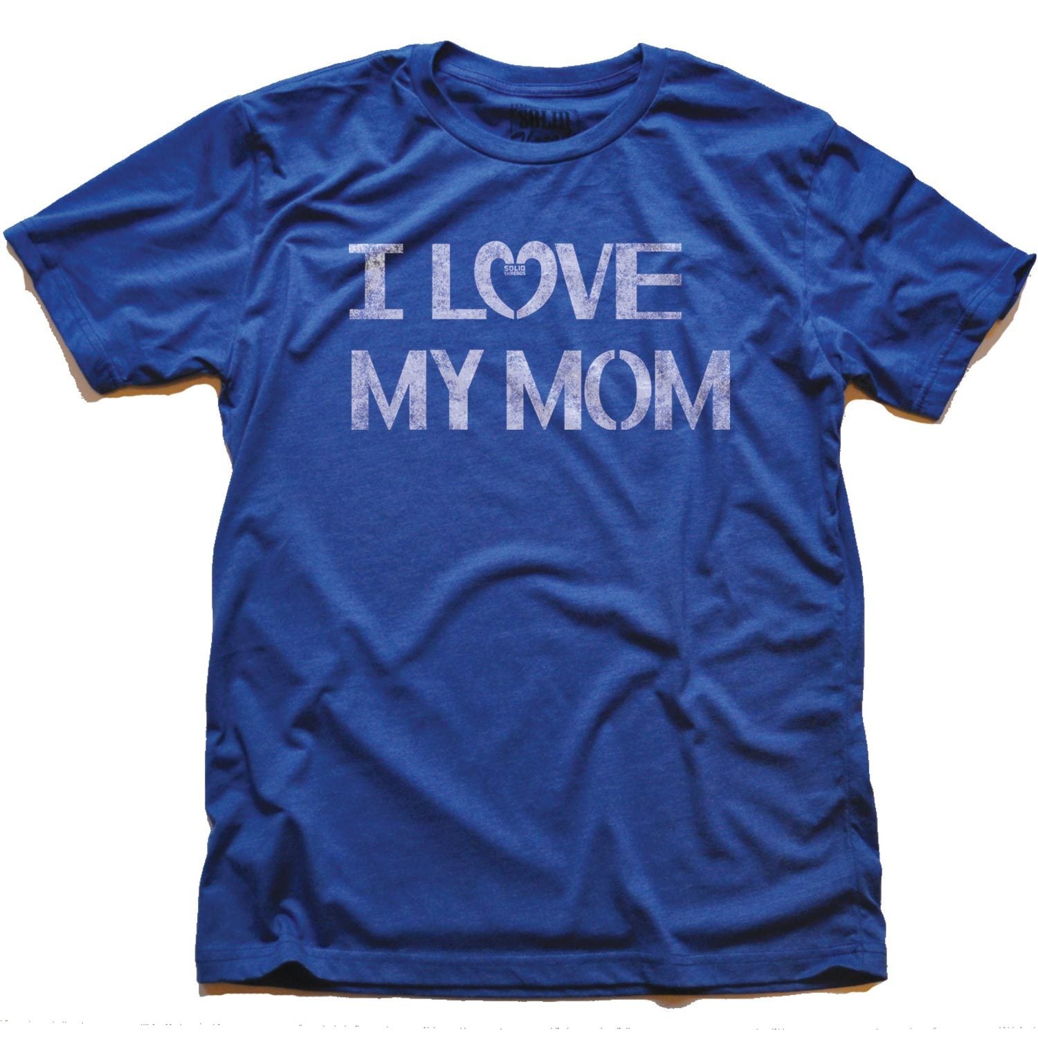 Men's I Love My Mom Vintage Inspired T-Shirt | Retro Loving Family Graphic Tee | Solid Threads