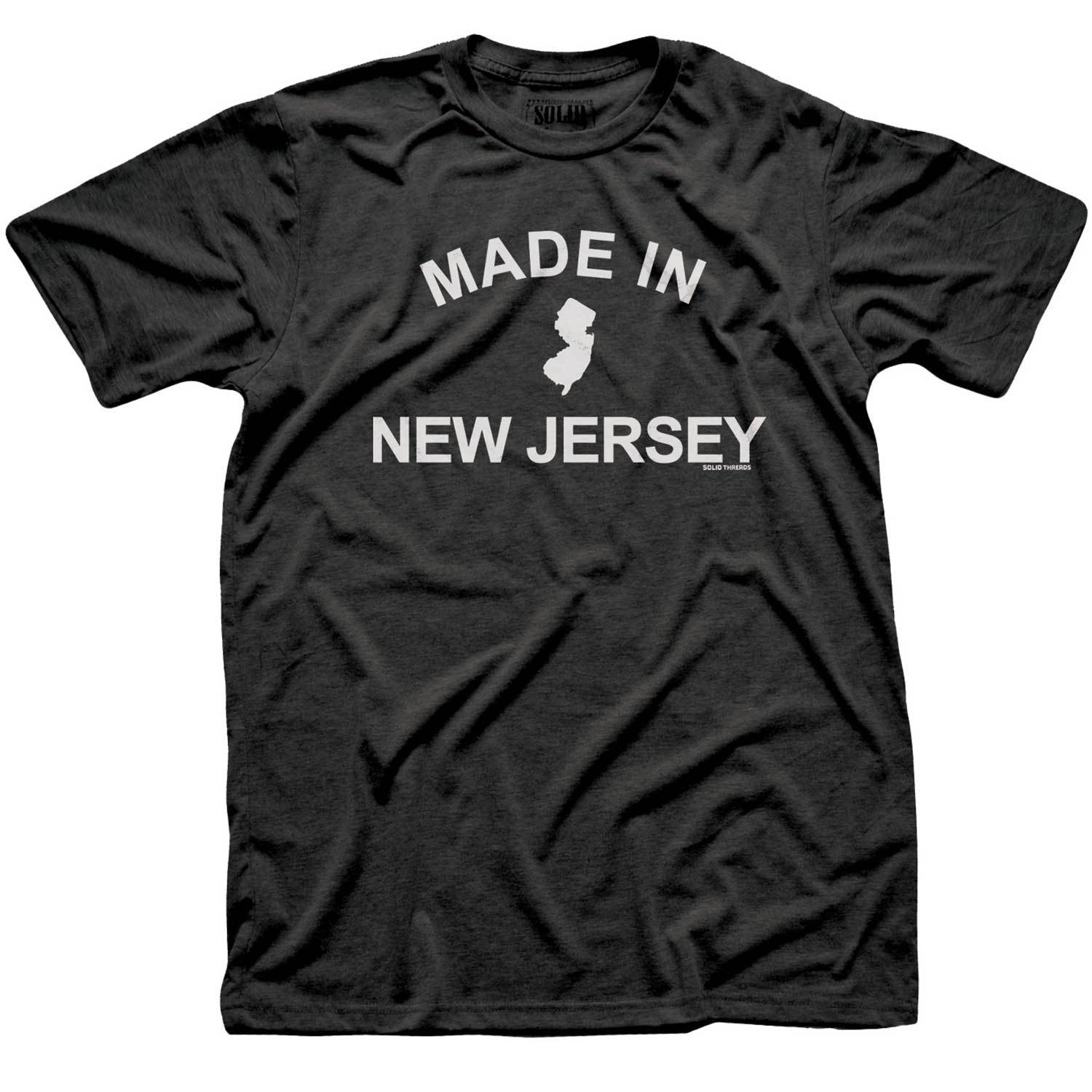 Men's Made In New Jersey Cool Graphic T-Shirt | Vintage Garden State Tee | Solid Threads