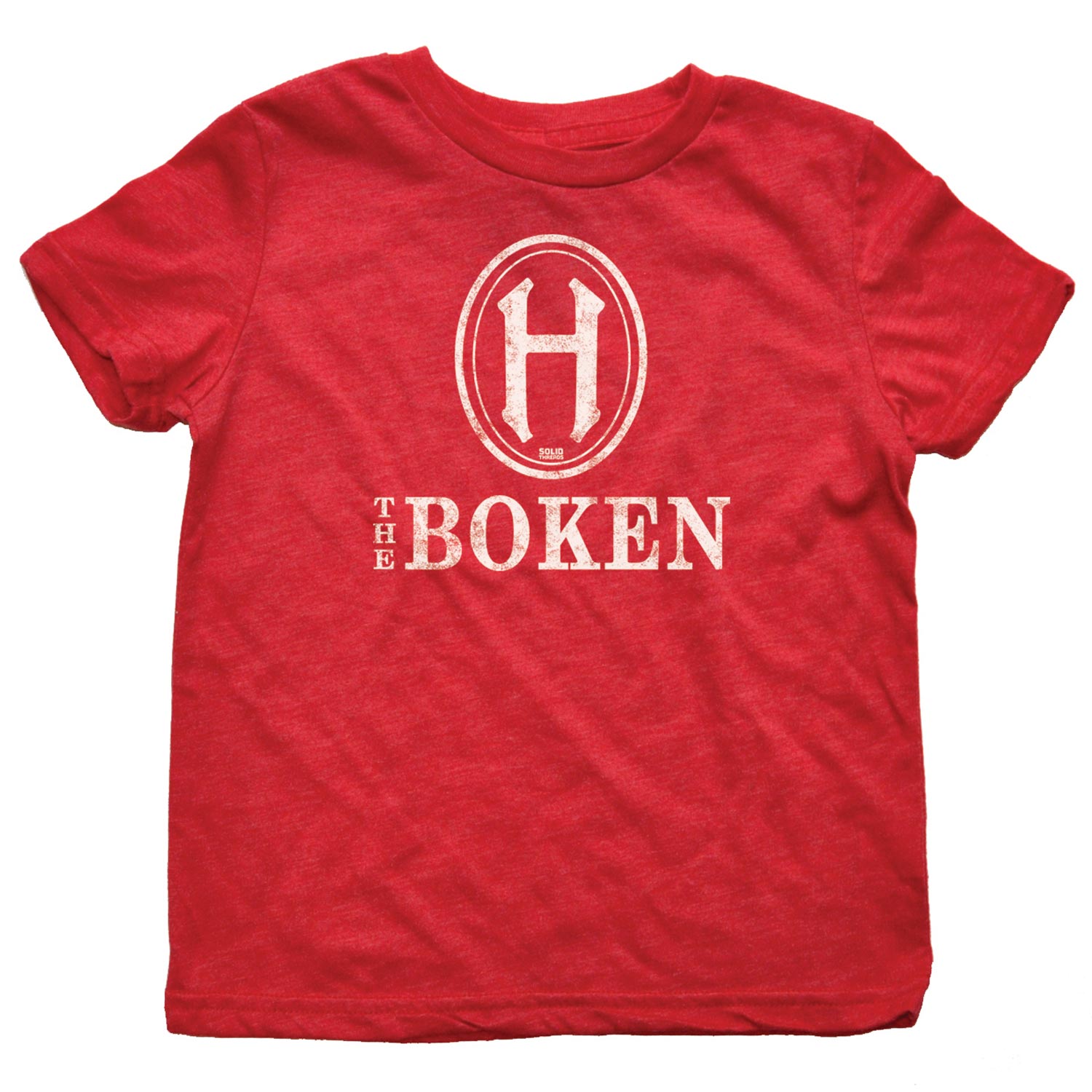 Kids The Boken Cool New Jersey Graphic T-Shirt | Cute Retro Garden State Red Tee | Solid Threads