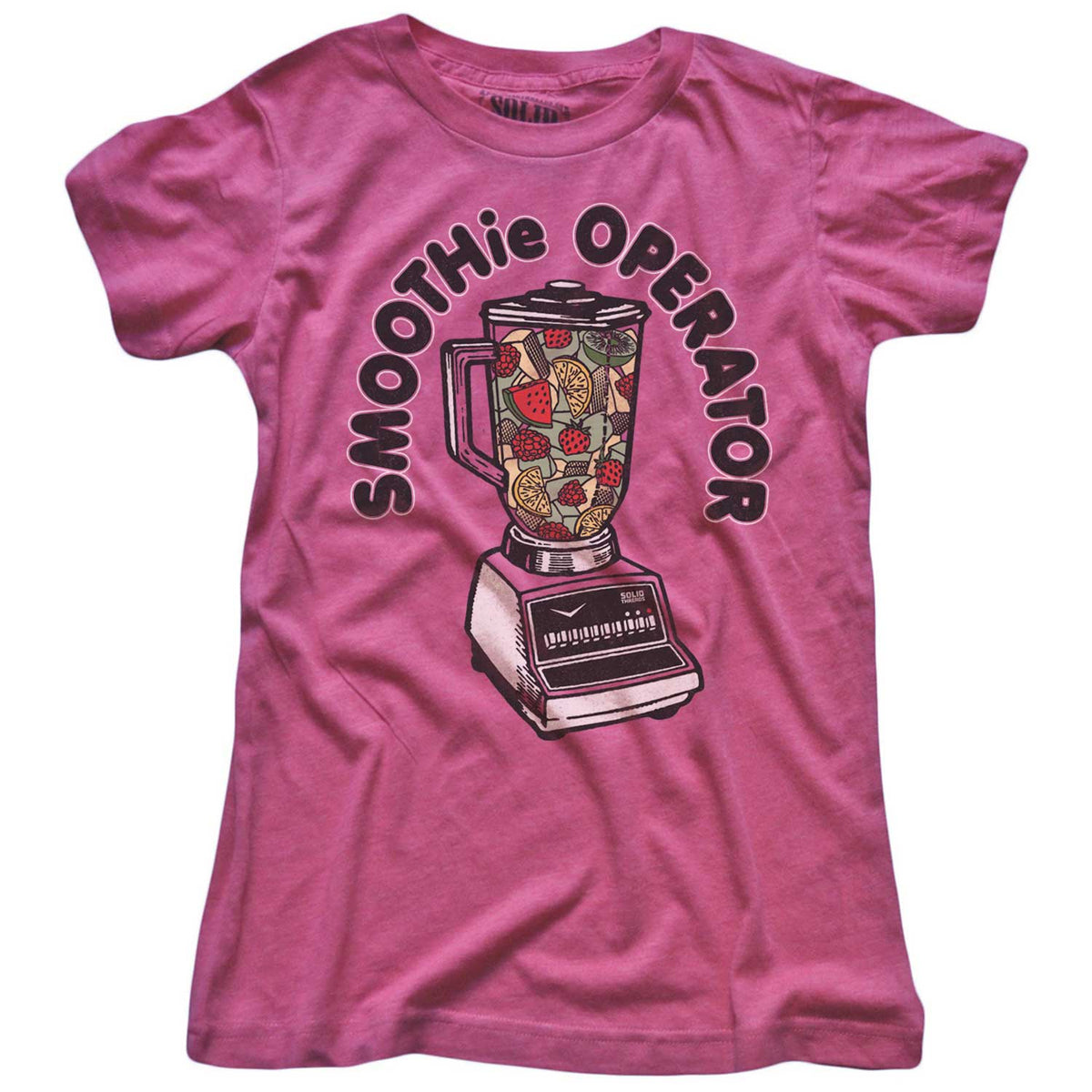 Women&#39;s Smoothie Operator Vintage Graphic Crop Top | Funny Blender T-shirt | Solid Threads