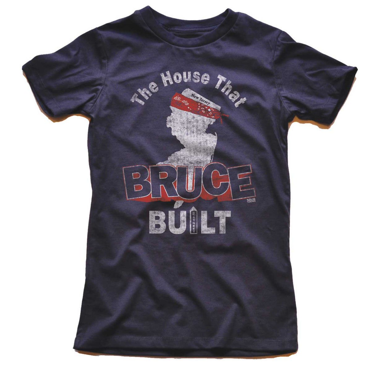 Women&#39;s The House That Bruce Built Vintage Graphic Crop Top | Retro Bruce Springsteen T-shirt | Solid Threads