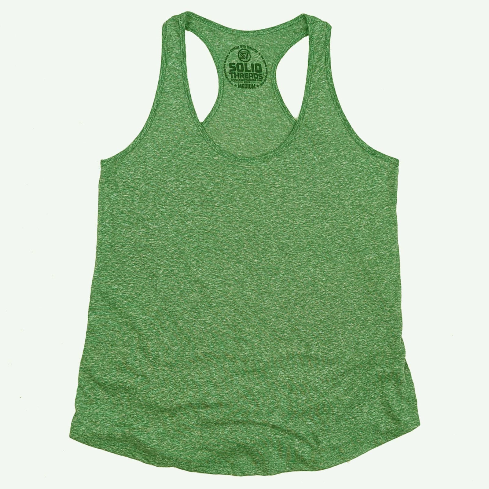 Women's Solid Threads Trblend Kelly Tank Top | Vintage Inspired USA Made Tee