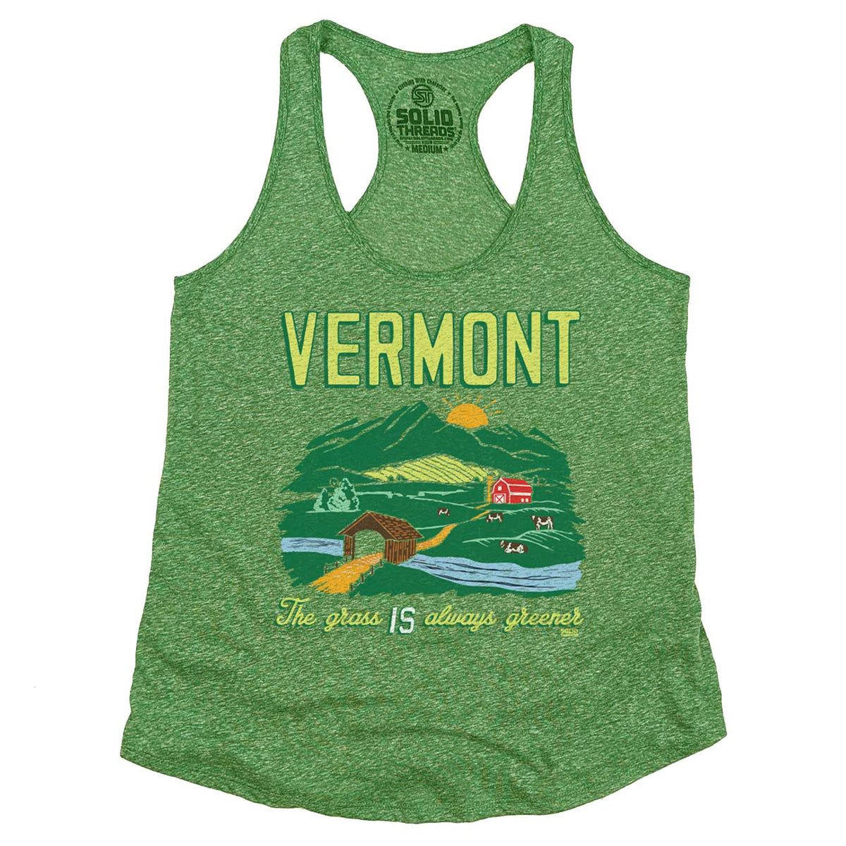 Women&#39;s Vermont The Grass IS Always Greener Tank Top