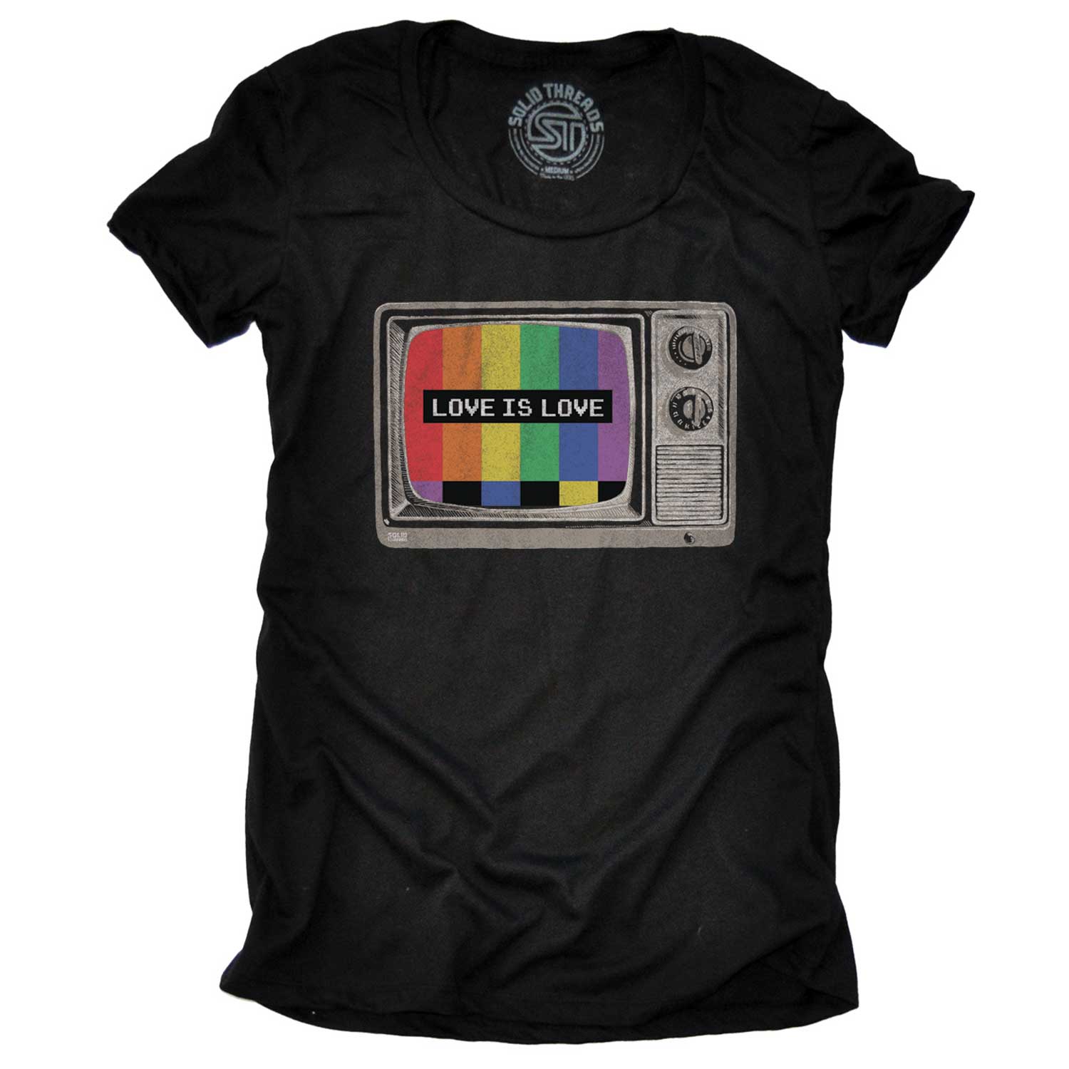 Women's Vintage Pride Emergency Graphic Tee | Retro Gay Rights T-shirt | Solid Threads