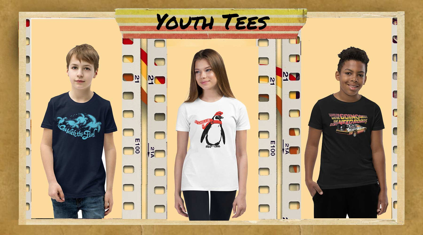 Cool Retro Youth Out Threads T-shirts Funny Tees Unique That - Solid Kids Stand 