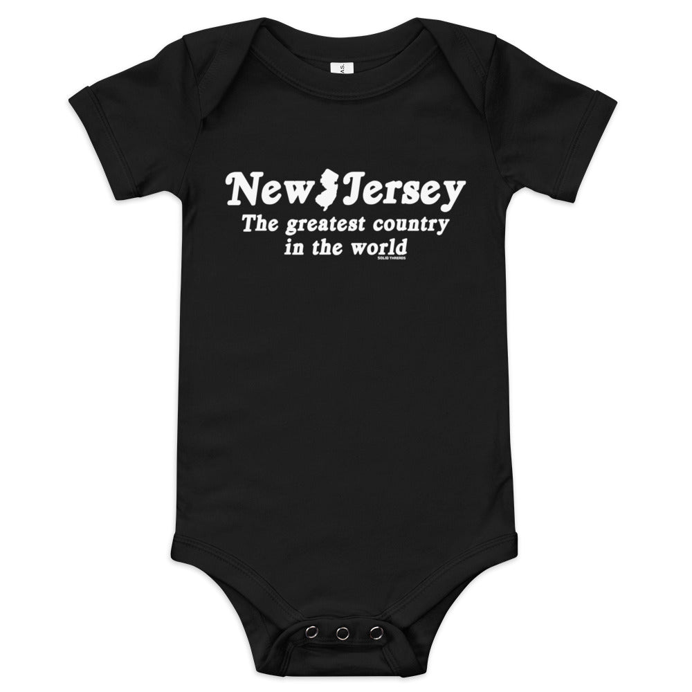 Baby Jersey Country Retro Extra Soft One Piece | Funny Garden State Romper | Solid Threads