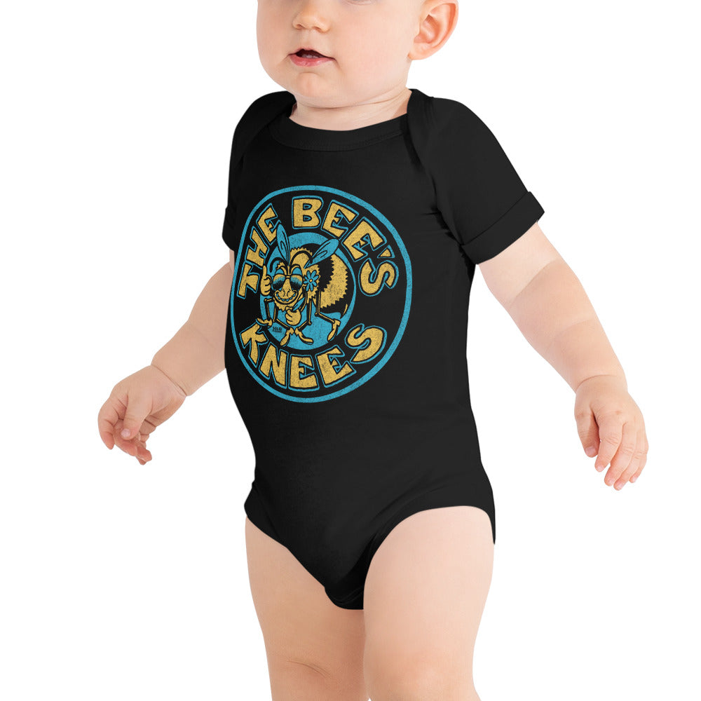 Baby The Bee's Knees Retro Extra Soft One Piece | Funny Pollinator Romper | Solid Threads