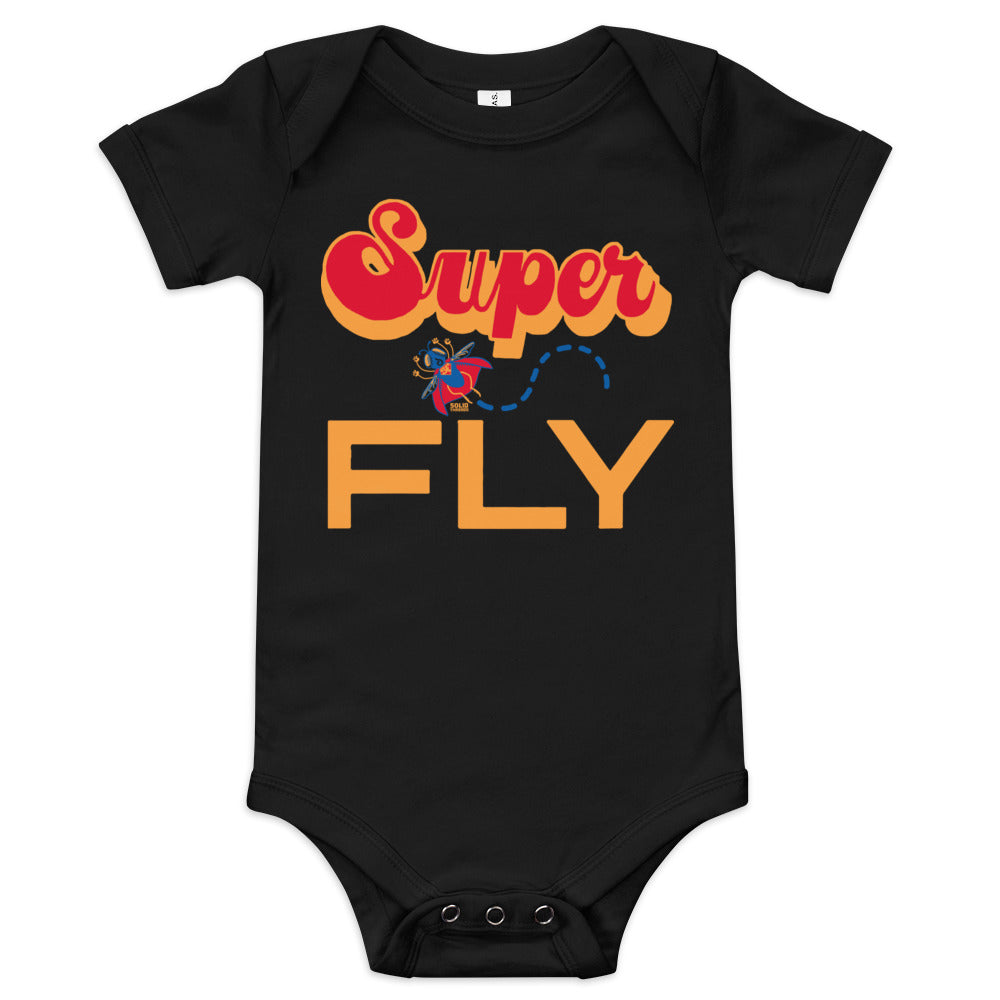 Baby Superfly Retro 70s Extra Soft One Piece | Funny Curtis Mayfield Romper | Solid Threads