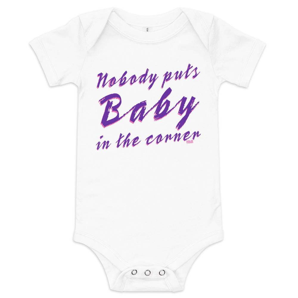 Baby Puts Baby In The Corner Retro Extra Soft One Piece | Cool 80s Romper | Solid Threads