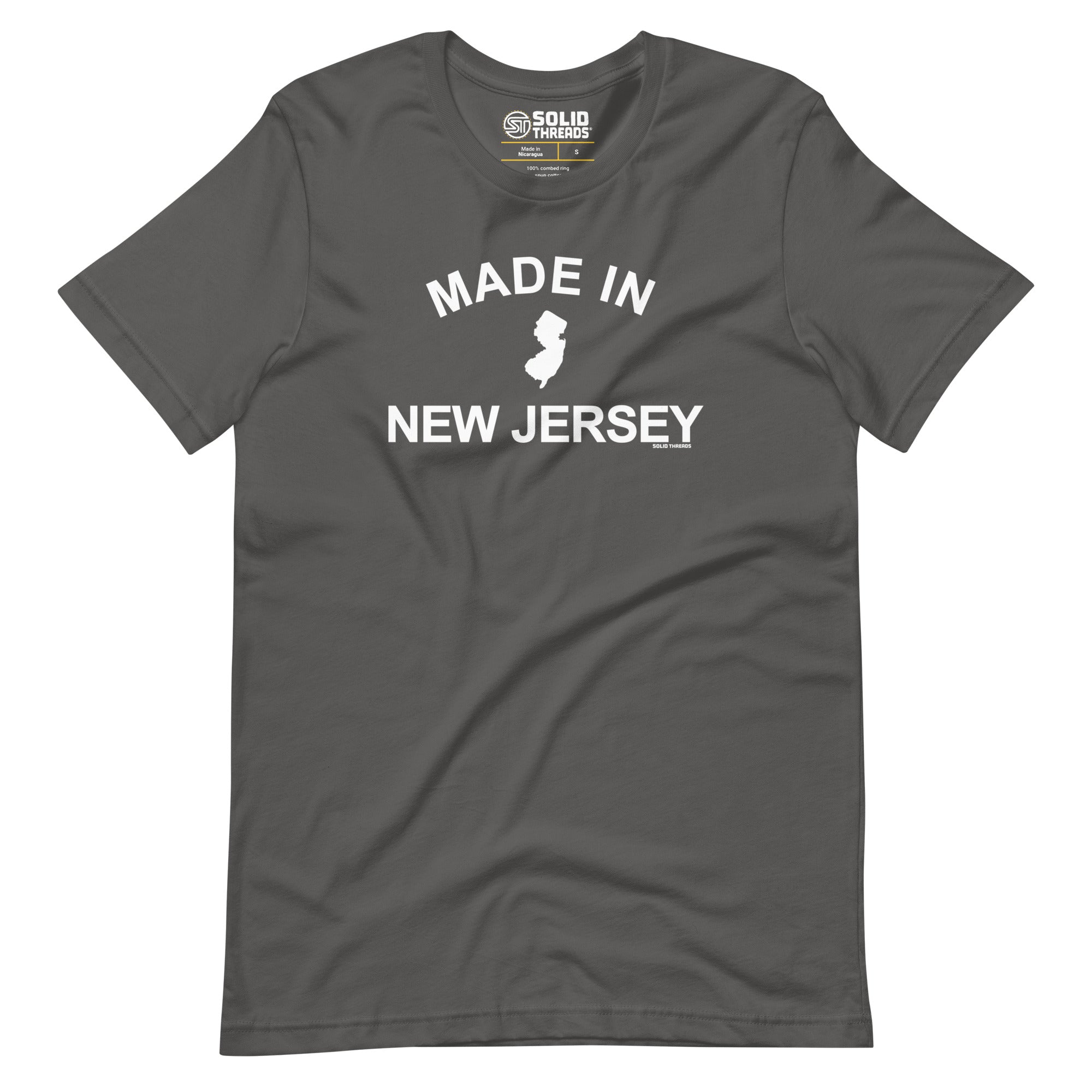 Men's Made In New Jersey Cool Soft Style T-Shirt | Vintage Garden State Tee | Solid Threads