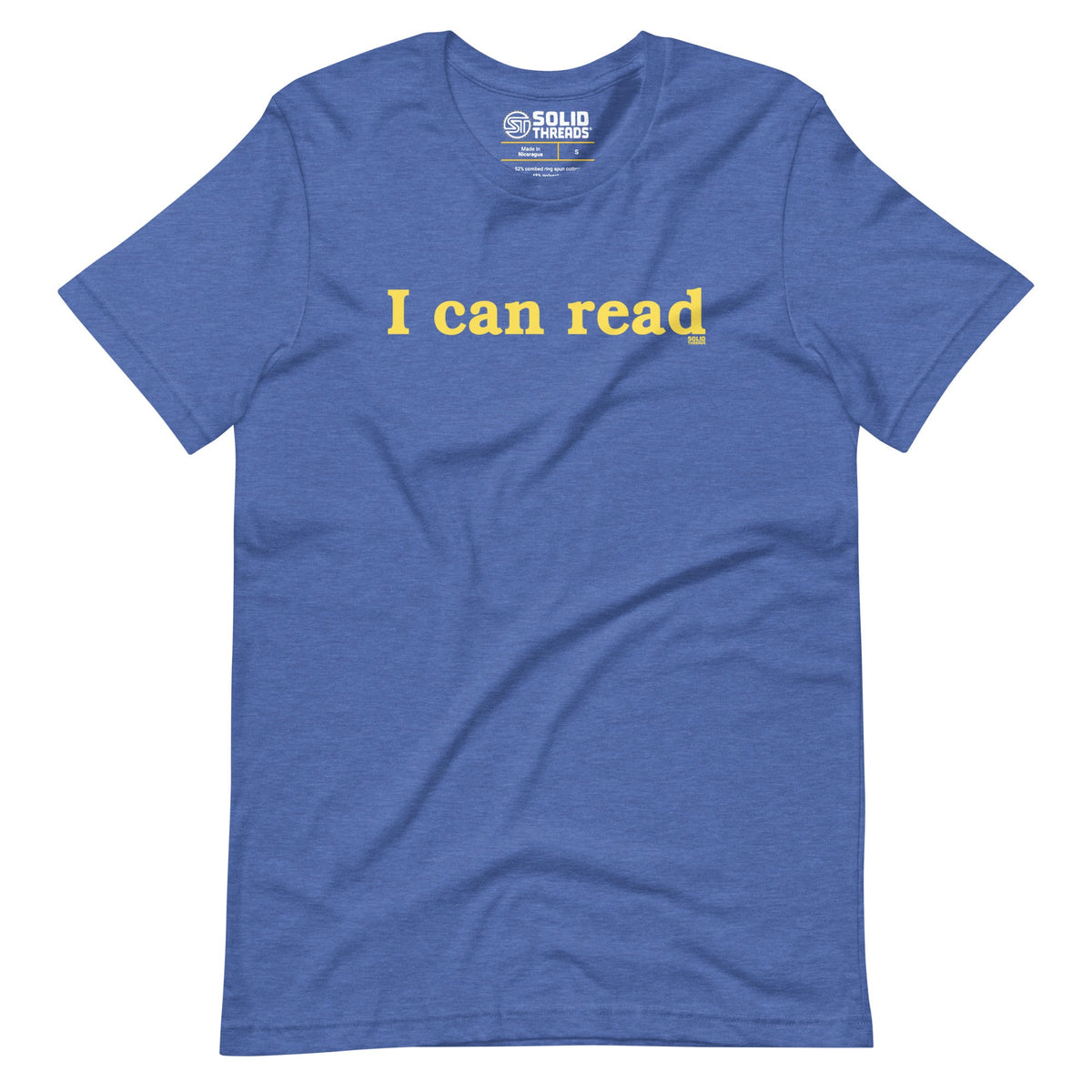 Men&#39;s I Can Read Funny Soft Style T-Shirt | Vintage Bookworm Tee | Solid Threads