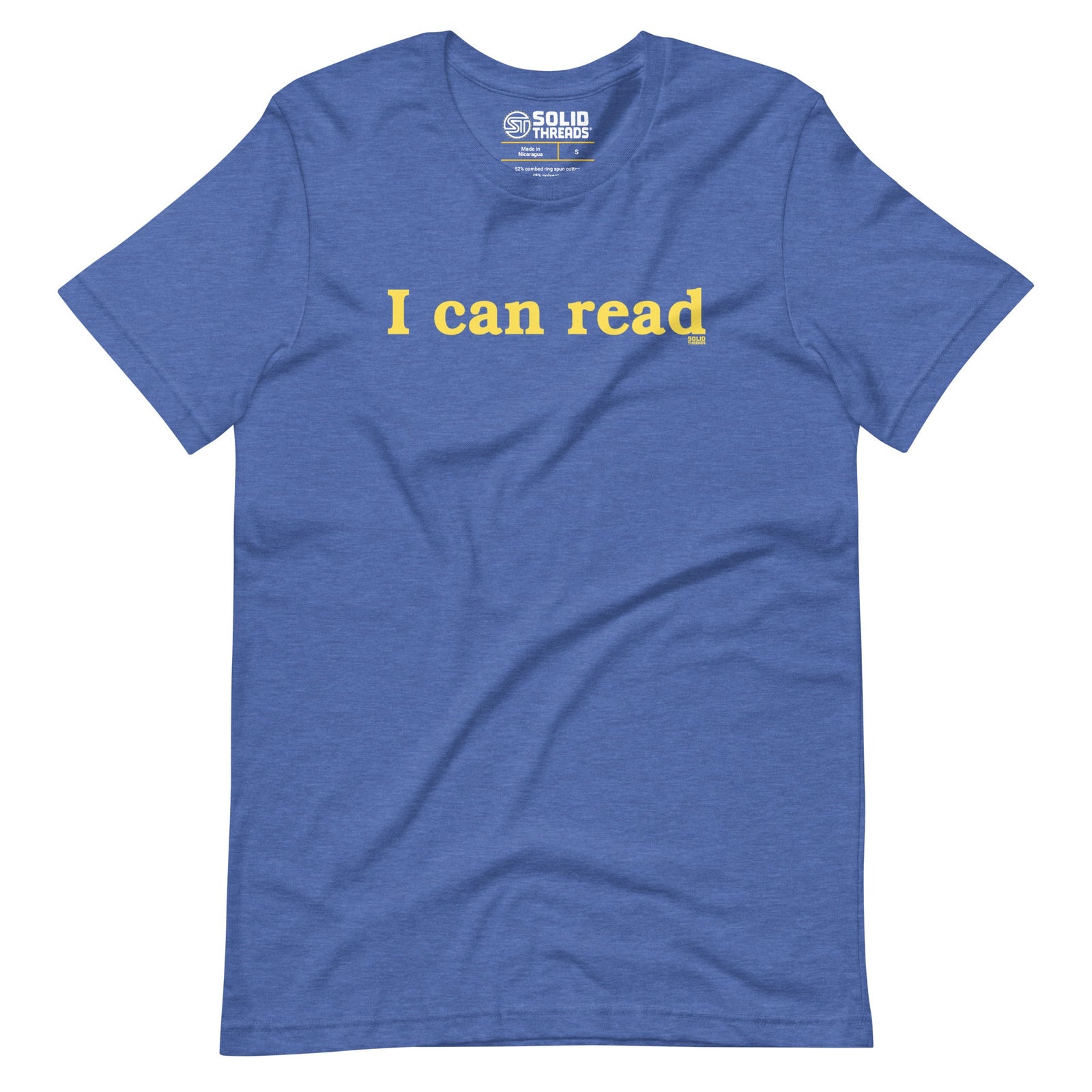 Men's I Can Read Funny Soft Style T-Shirt | Vintage Bookworm Tee | Solid Threads