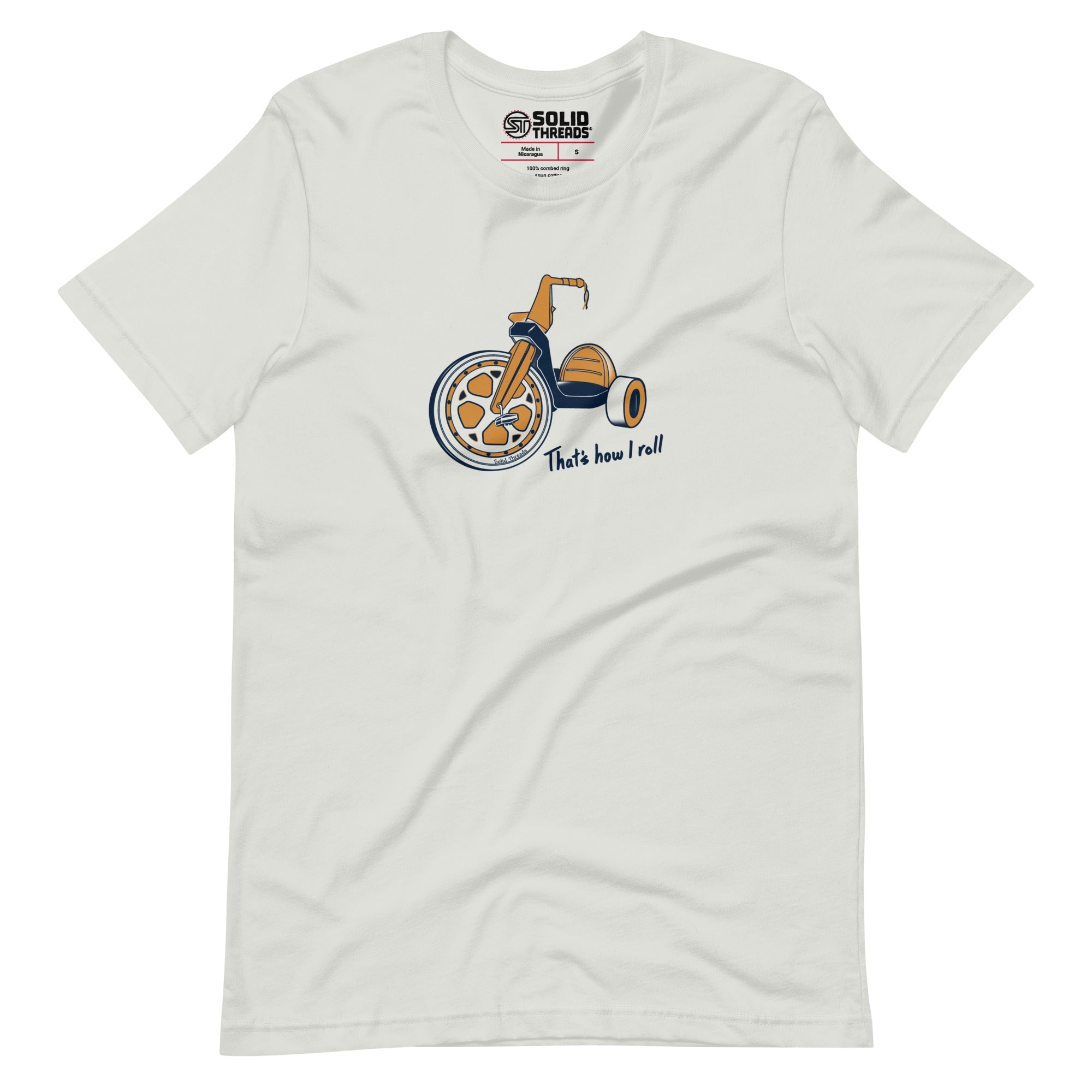 Men's Thats How I Roll Funny Soft Style T-Shirt | Vintage Big Wheel Tee | Solid Threads