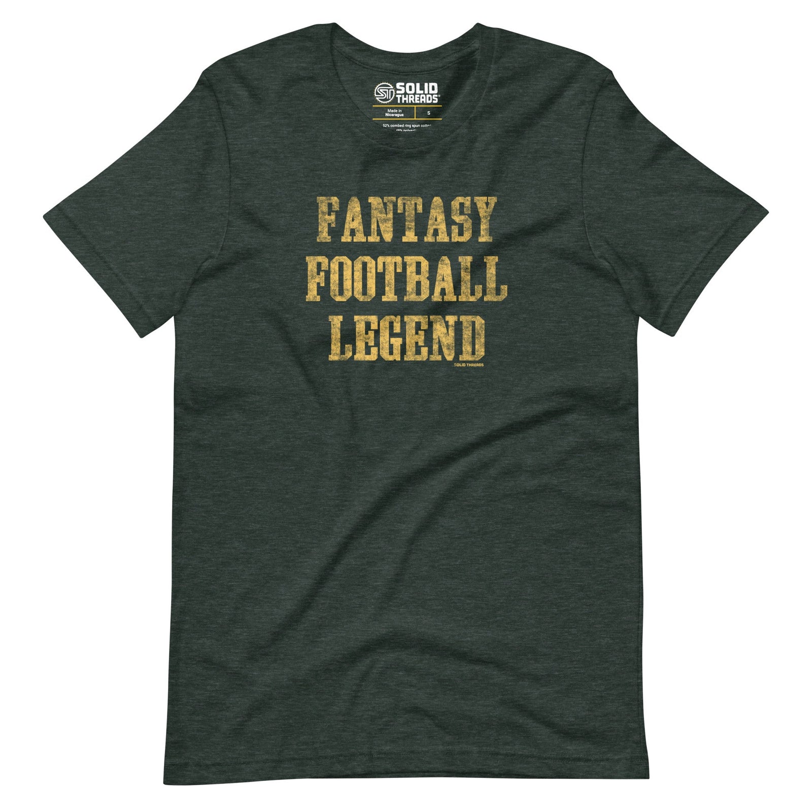 Men's Fantasy Football Legend Vintage Soft Style T-Shirt | Funny Sports Tee | Solid Threads