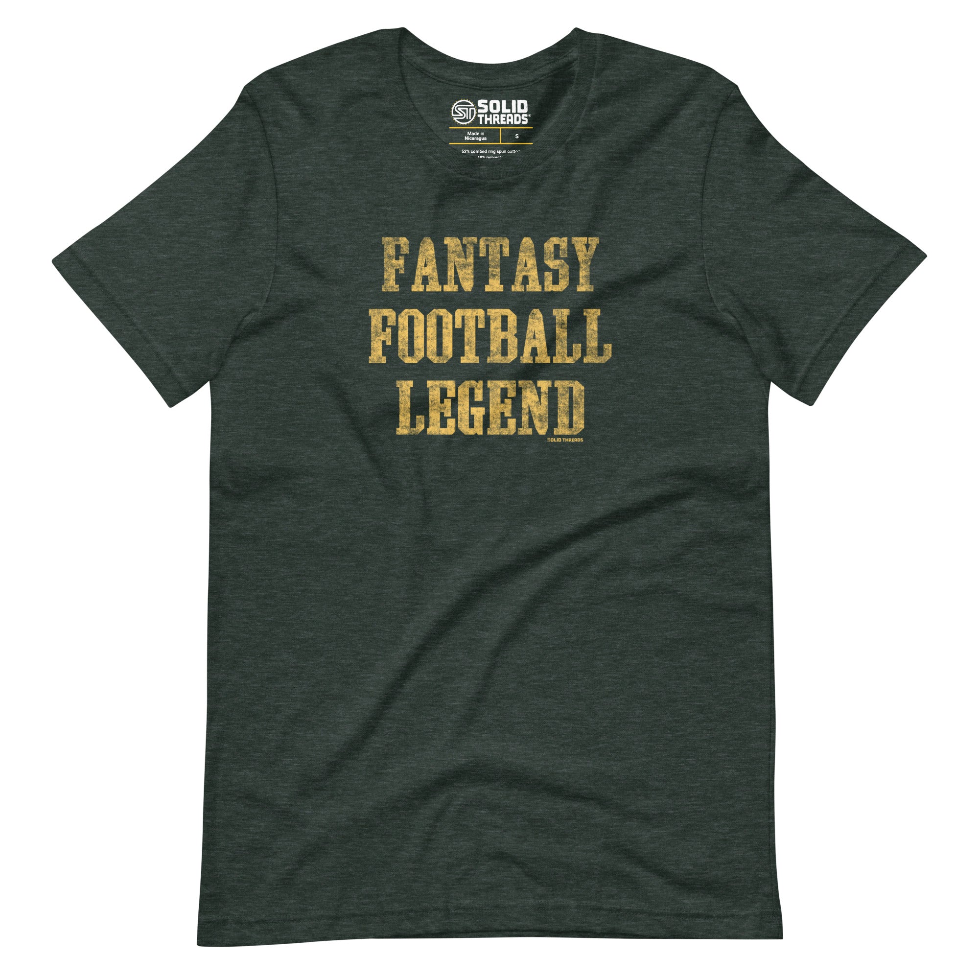 Men's Fantasy Football Legend Vintage Soft Style T-Shirt | Funny Sports Tee | Solid Threads