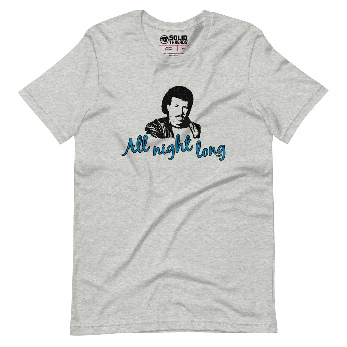 Men&#39;s All Night Long Vintage Soft Style T-Shirt | Cool 80S Song Tee | Solid Threads