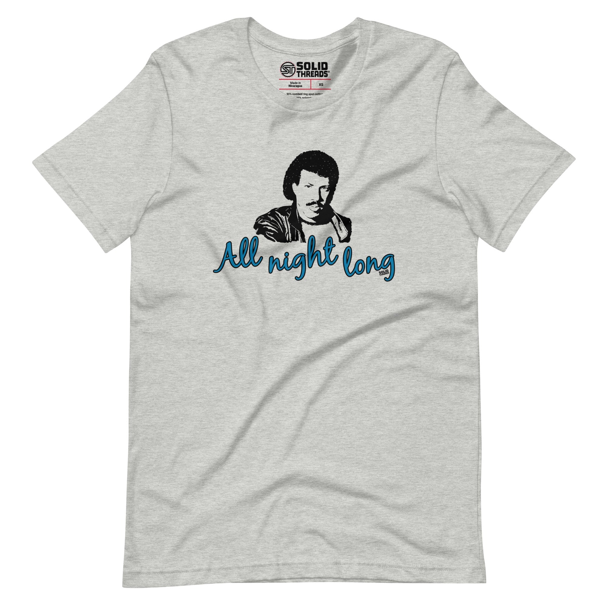 Men's All Night Long Vintage Soft Style T-Shirt | Cool 80S Song Tee | Solid Threads