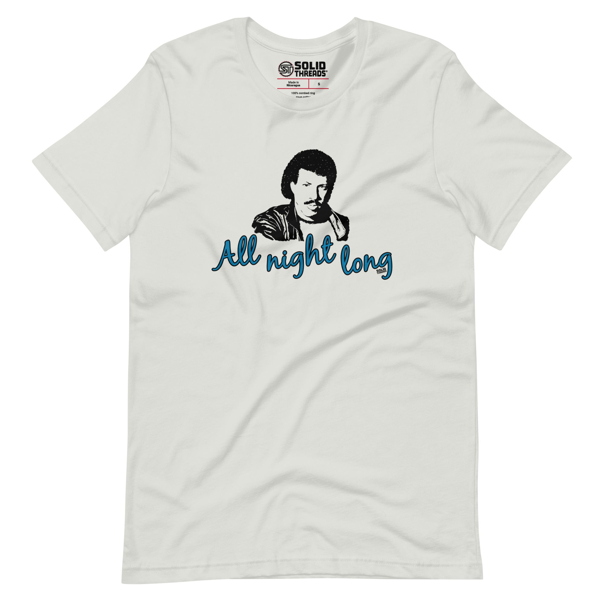 Men's All Night Long Vintage Soft Style T-Shirt | Cool 80S Song Tee | Solid Threads