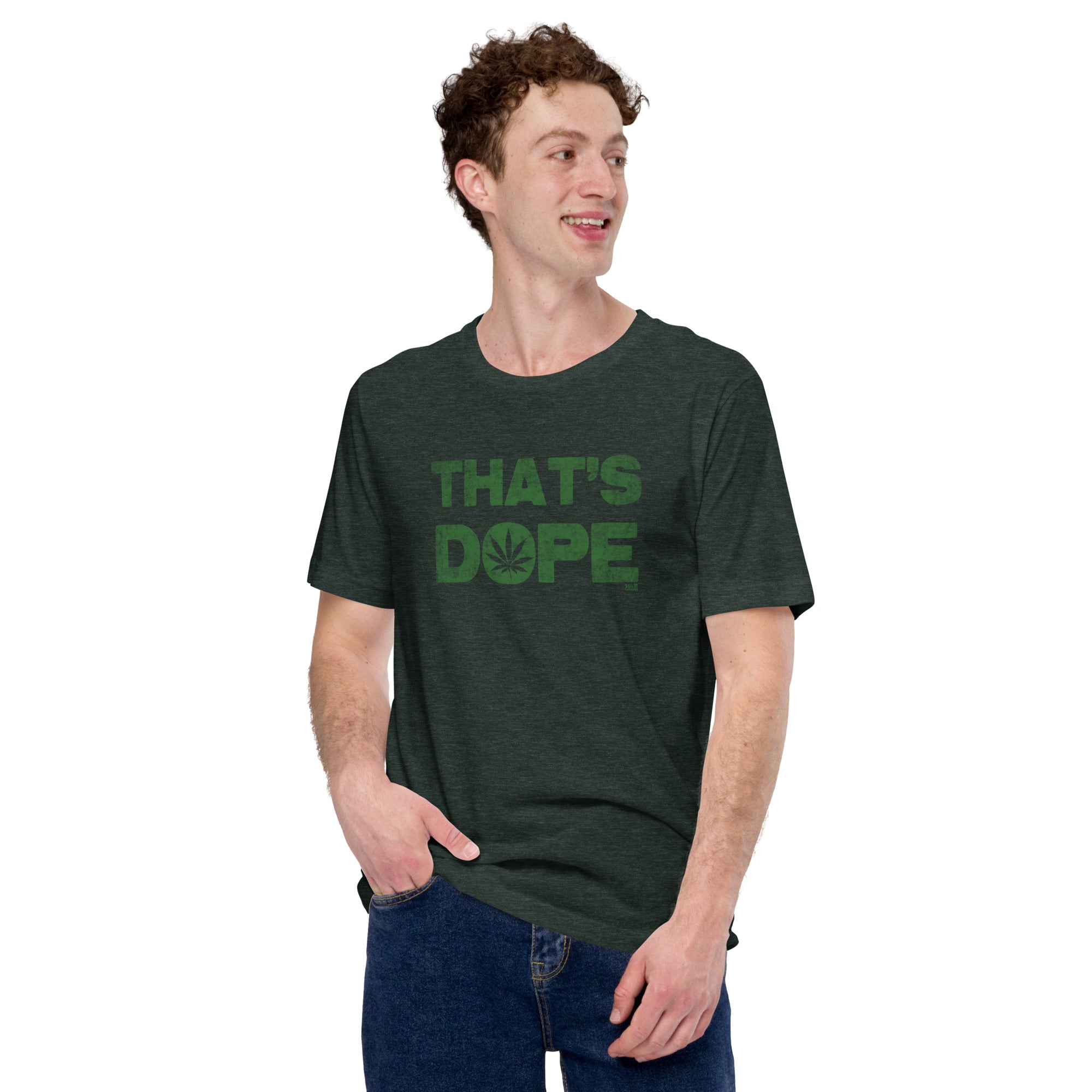 Men's Thats Dope Cool Soft Style T-Shirt | Funny Marijuana Tee | Solid Threads