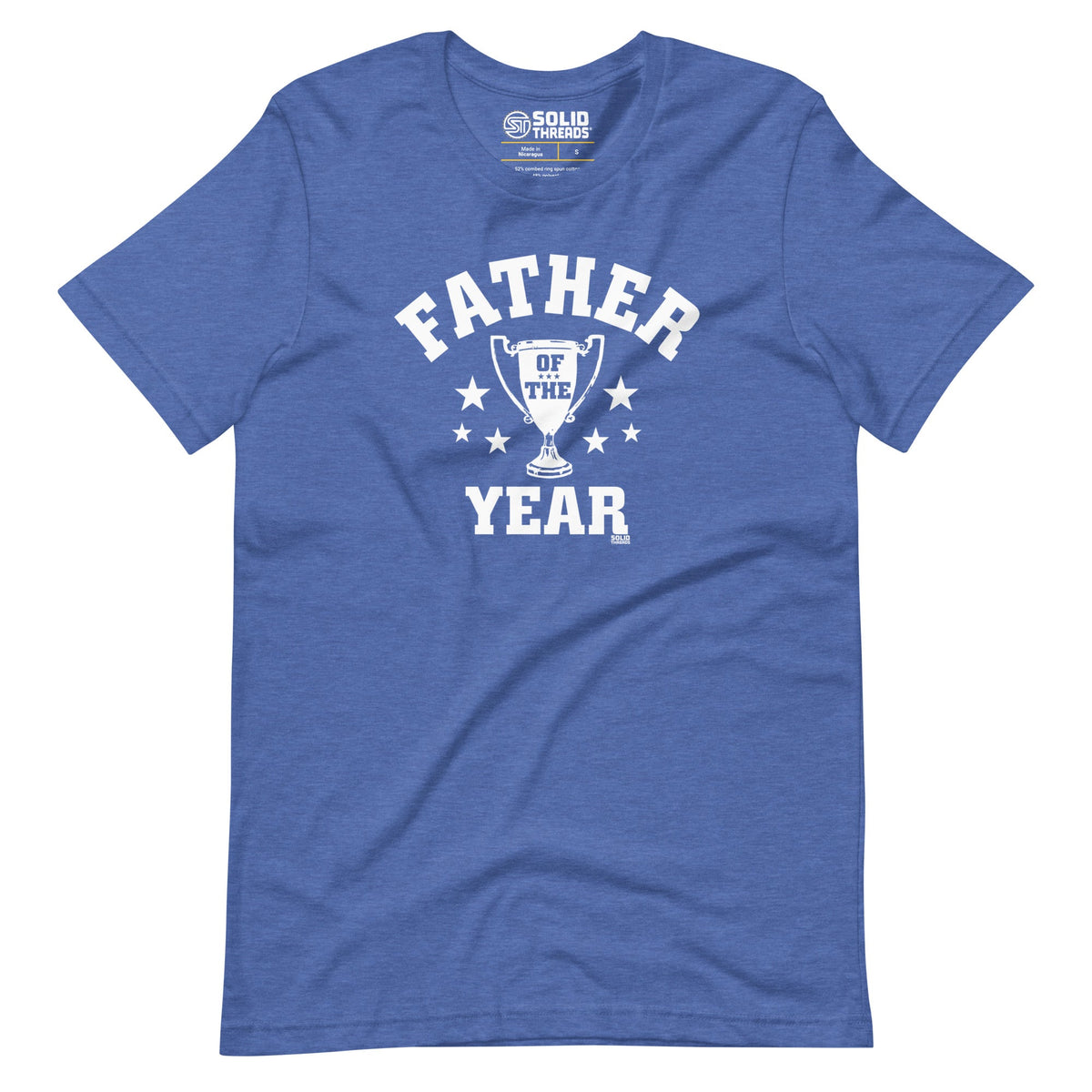 Men&#39;s Father Of The Year Vintage Soft Style T-Shirt | Cool Gift For Dad Tee | Solid Threads