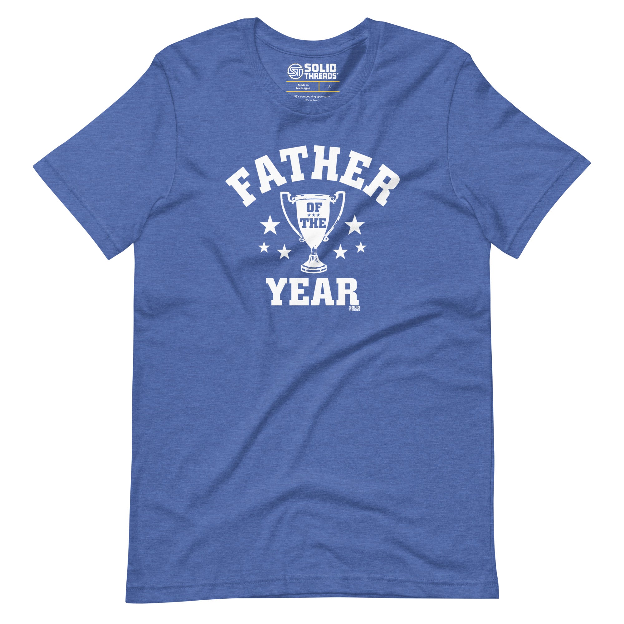 Men's Father Of The Year Vintage Soft Style T-Shirt | Cool Gift For Dad Tee | Solid Threads