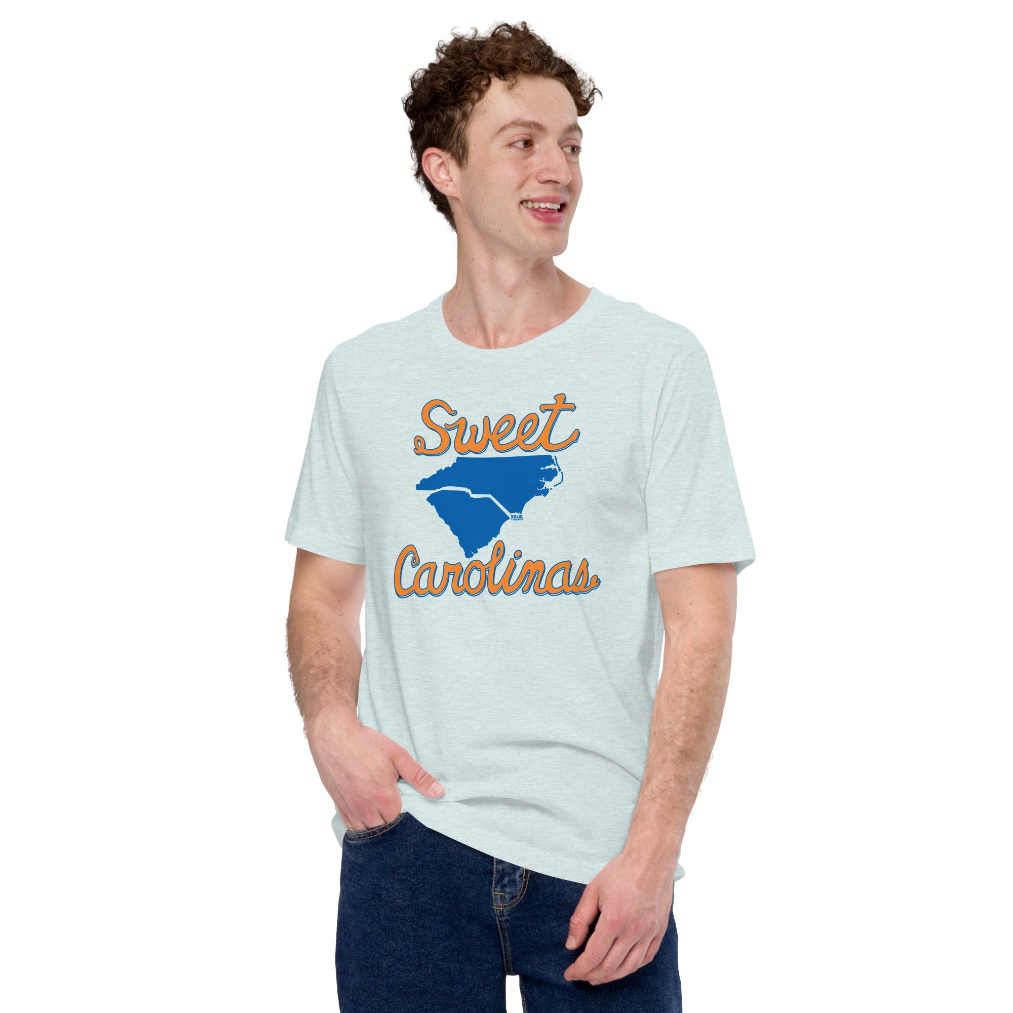 Men's Sweet Carolinas Funny Soft Style T-Shirt | Vintage Southern Tee | Solid Threads