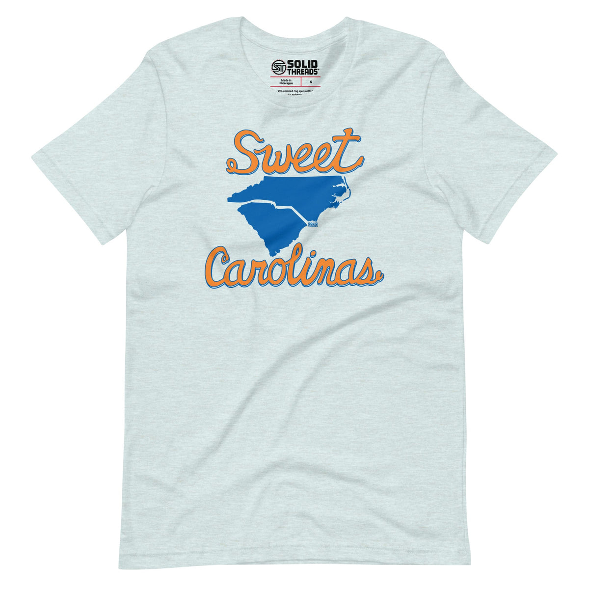 Men&#39;s Sweet Carolinas Funny Soft Style T-Shirt | Vintage Southern Tee | Solid Threads