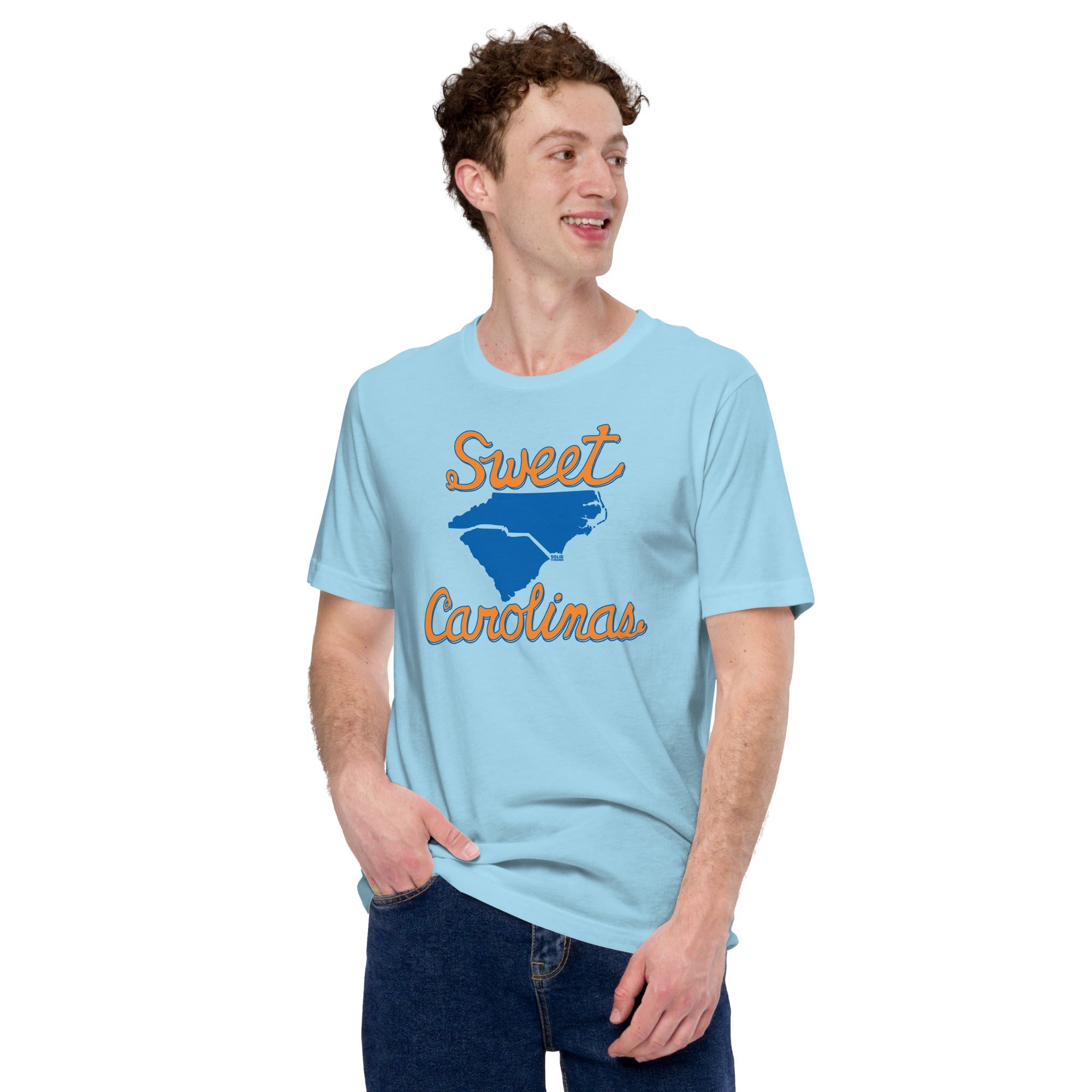 Men's Sweet Carolinas Funny Soft Style T-Shirt | Vintage Southern Tee | Solid Threads