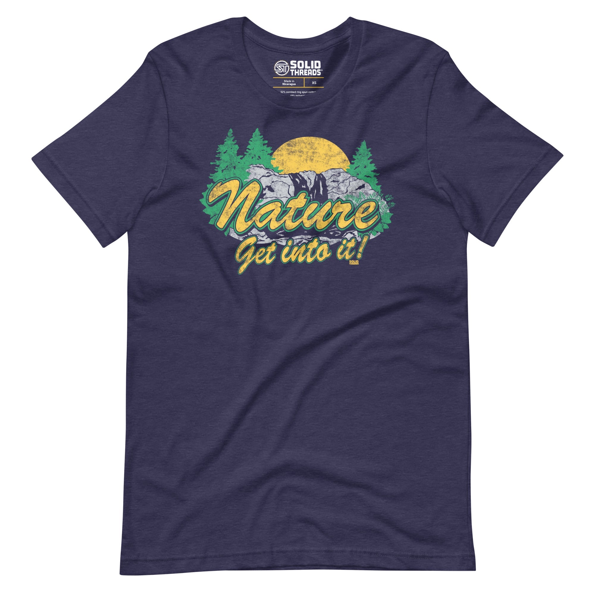 Men's Nature Get Into It Cool Soft Style T-Shirt | Vintage Outdoorsy Tee | Solid Threads