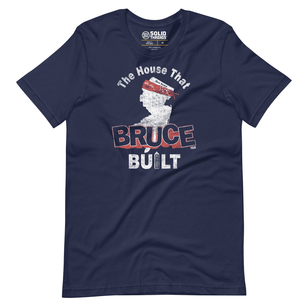 Men&#39;s The House That Bruce Built Vintage Soft Style T-Shirt | Cool Bruce Nj Springsteen Tee | Solid Threads