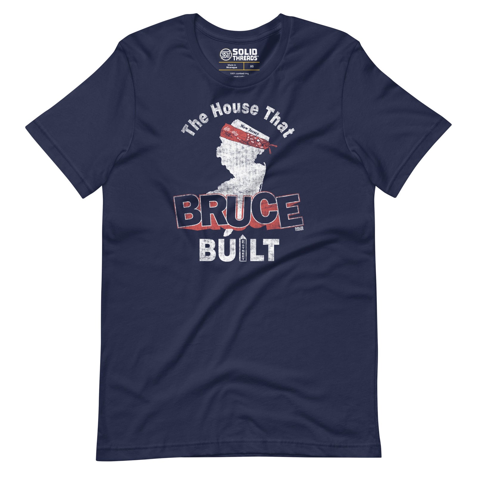 Men's The House That Bruce Built Vintage Soft Style T-Shirt | Cool Bruce Nj Springsteen Tee | Solid Threads