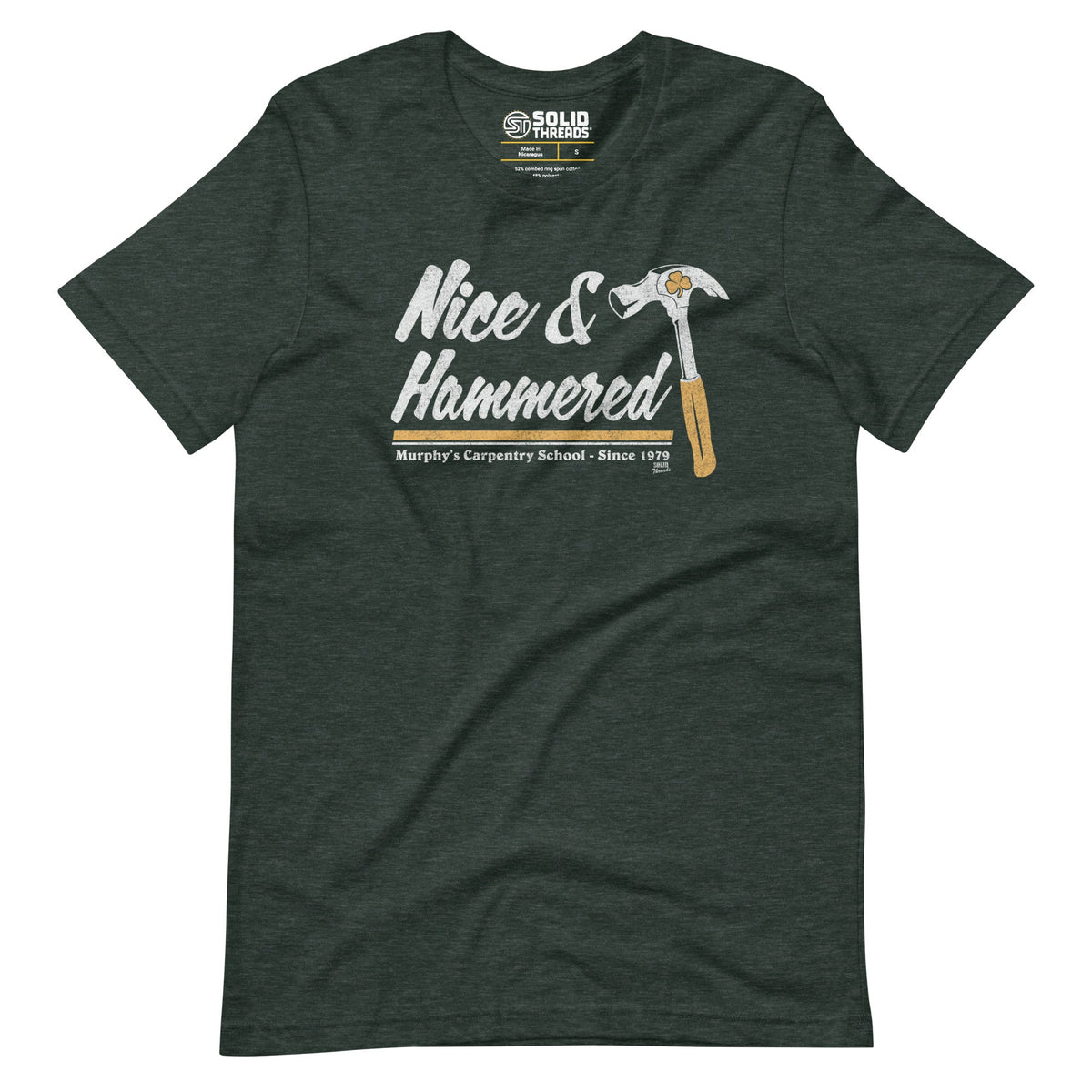 Men&#39;s Nice &amp; Hammered Vintage Soft Style T-Shirt | Cool Always Sunny Tee | Solid Threads