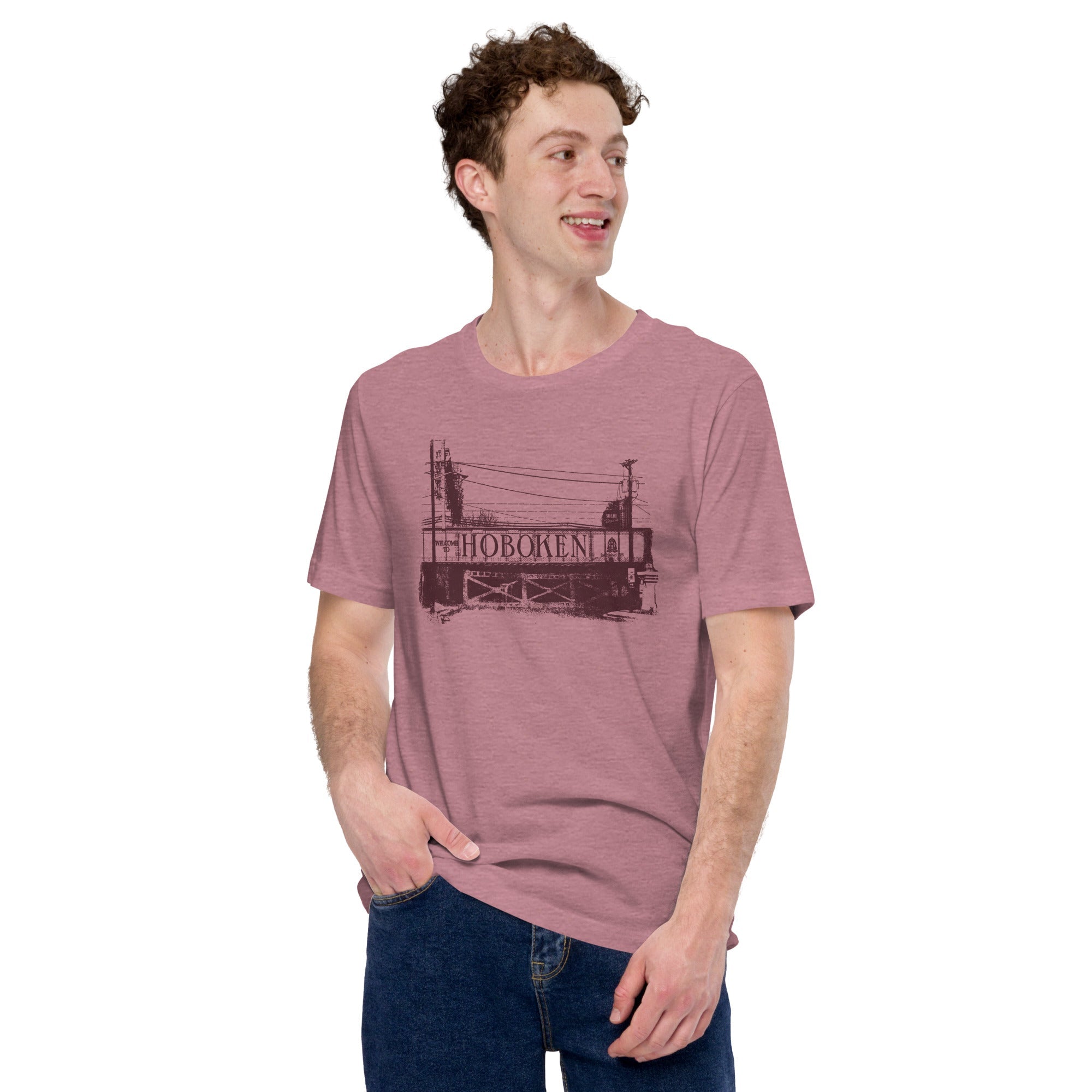 Hoboken Bridge T-shirt on Model | SOLID THREADS