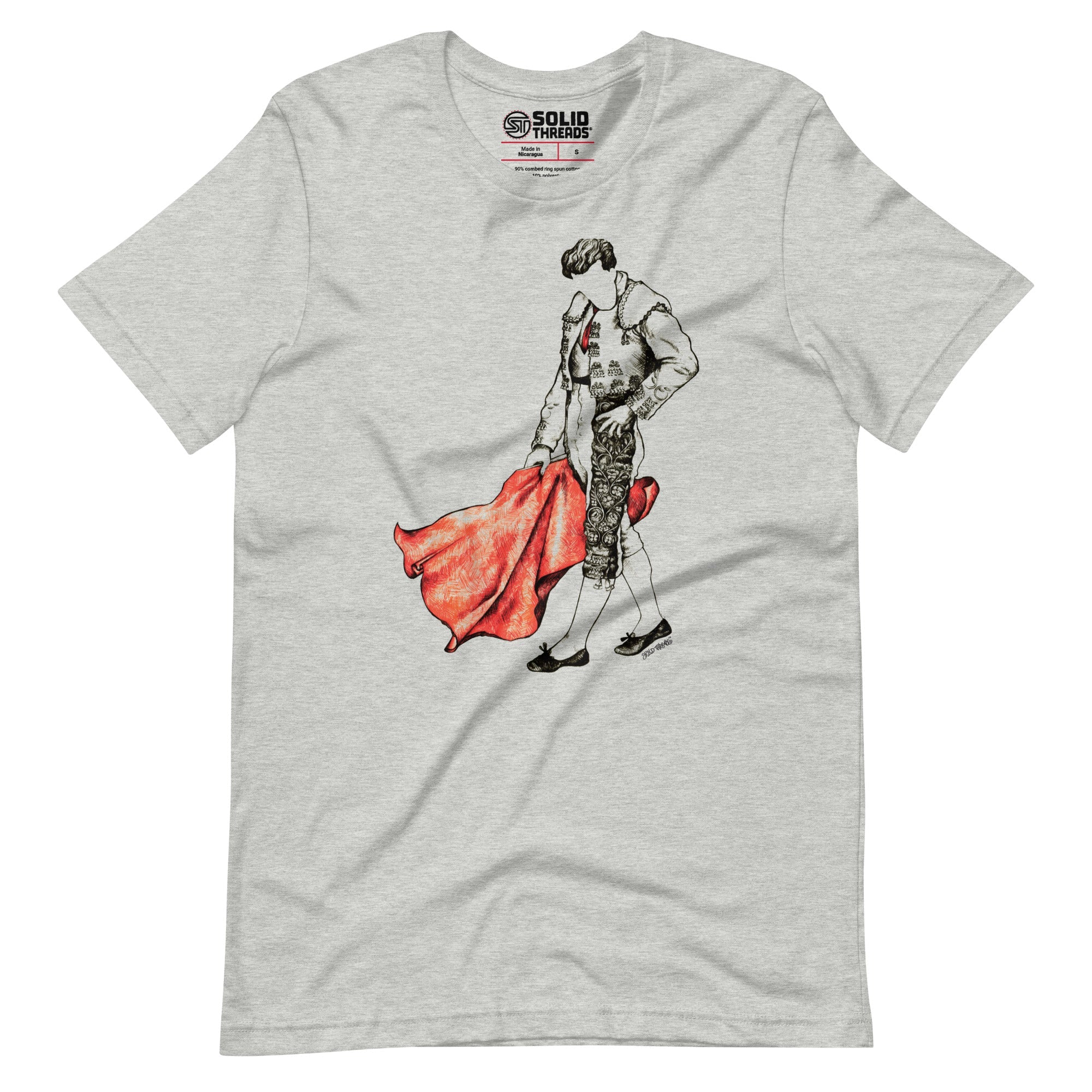 Men's Matador Cool Soft Style T-Shirt | Vintage Bull Fighter Tee | Solid Threads