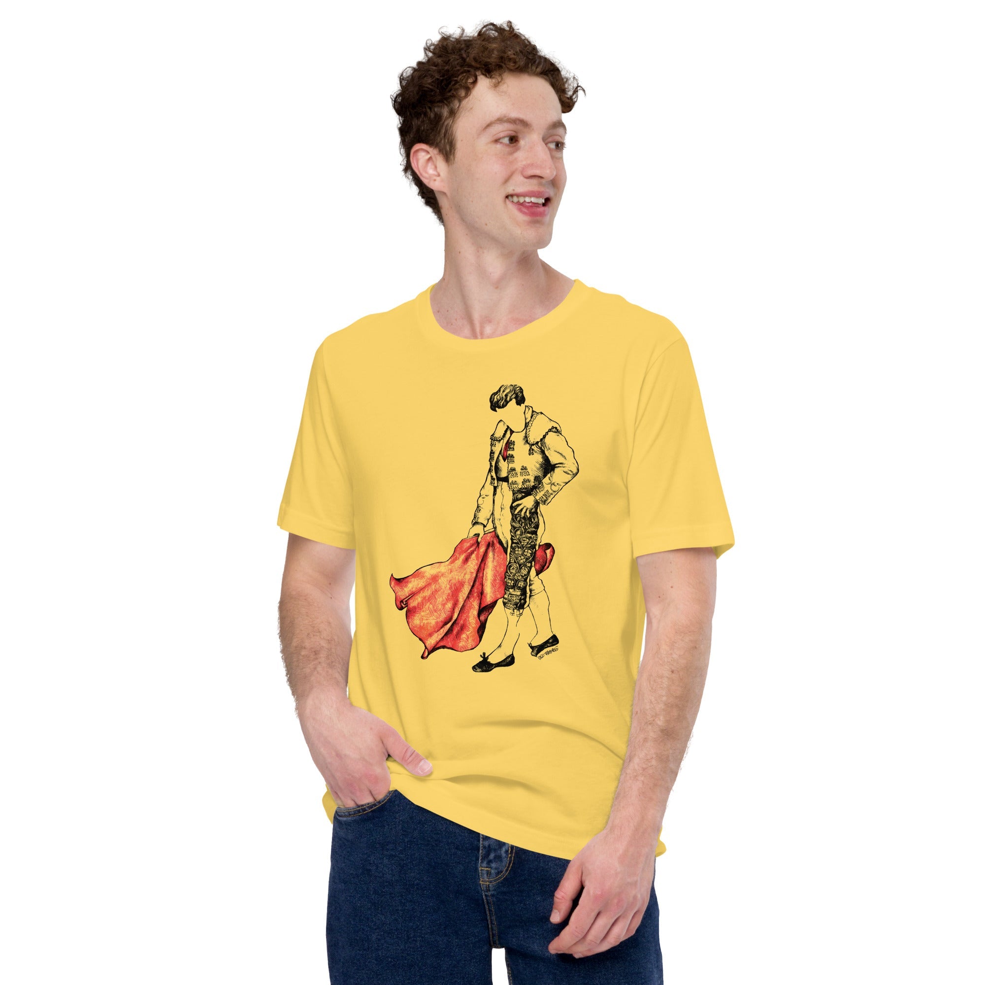 Men's Matador Cool Soft Style T-Shirt | Vintage Bull Fighter Tee | Solid Threads