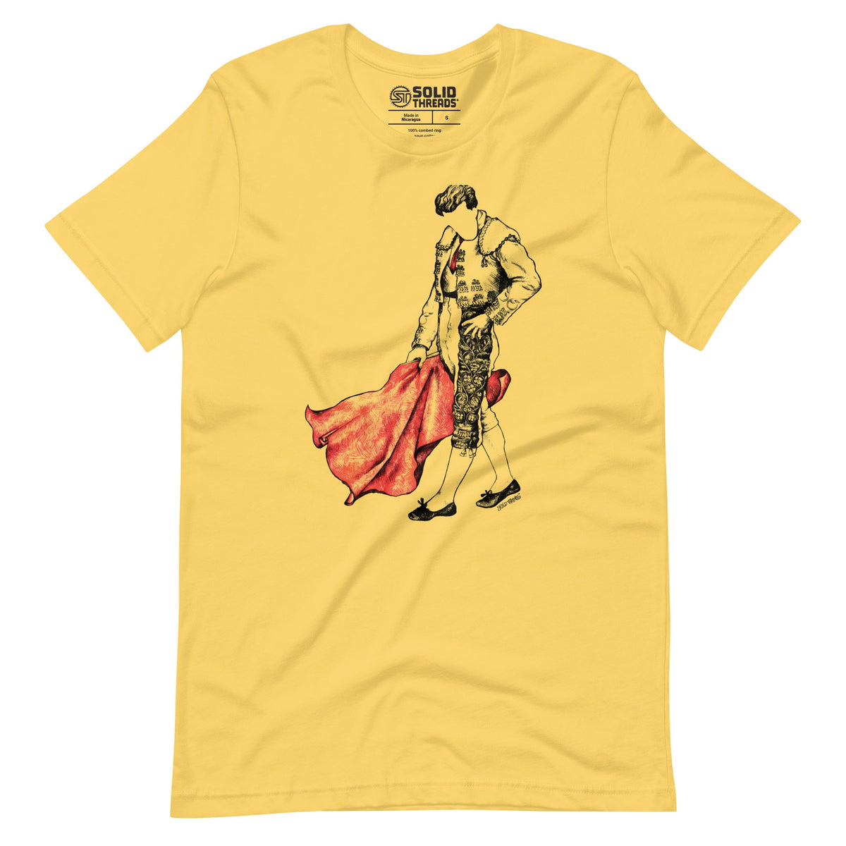 Men&#39;s Matador Cool Soft Style T-Shirt | Vintage Bull Fighter Tee | Solid Threads