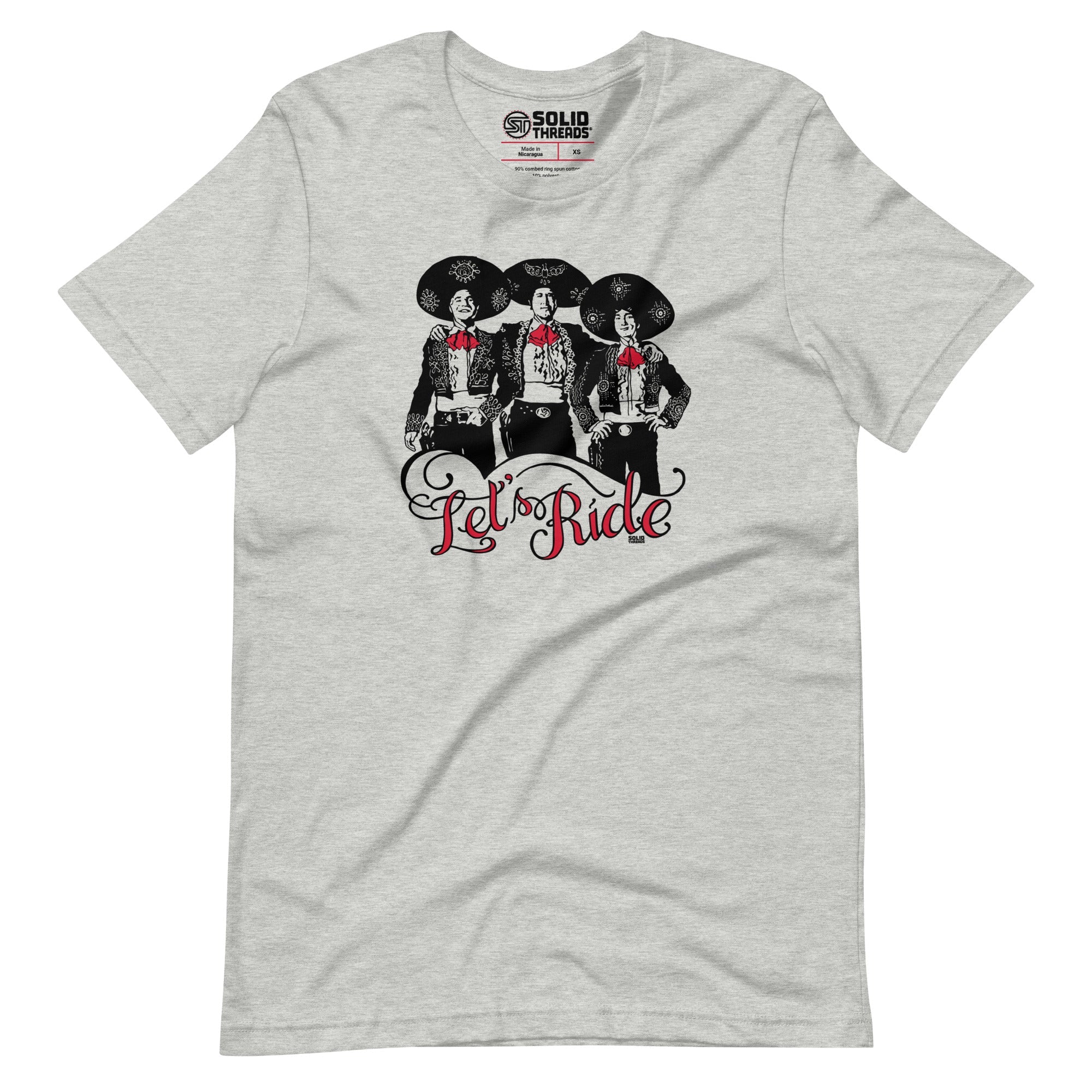 Men's Lets Ride Vintage Soft Style T-Shirt | Cool Western 80S Movie Tee | Solid Threads