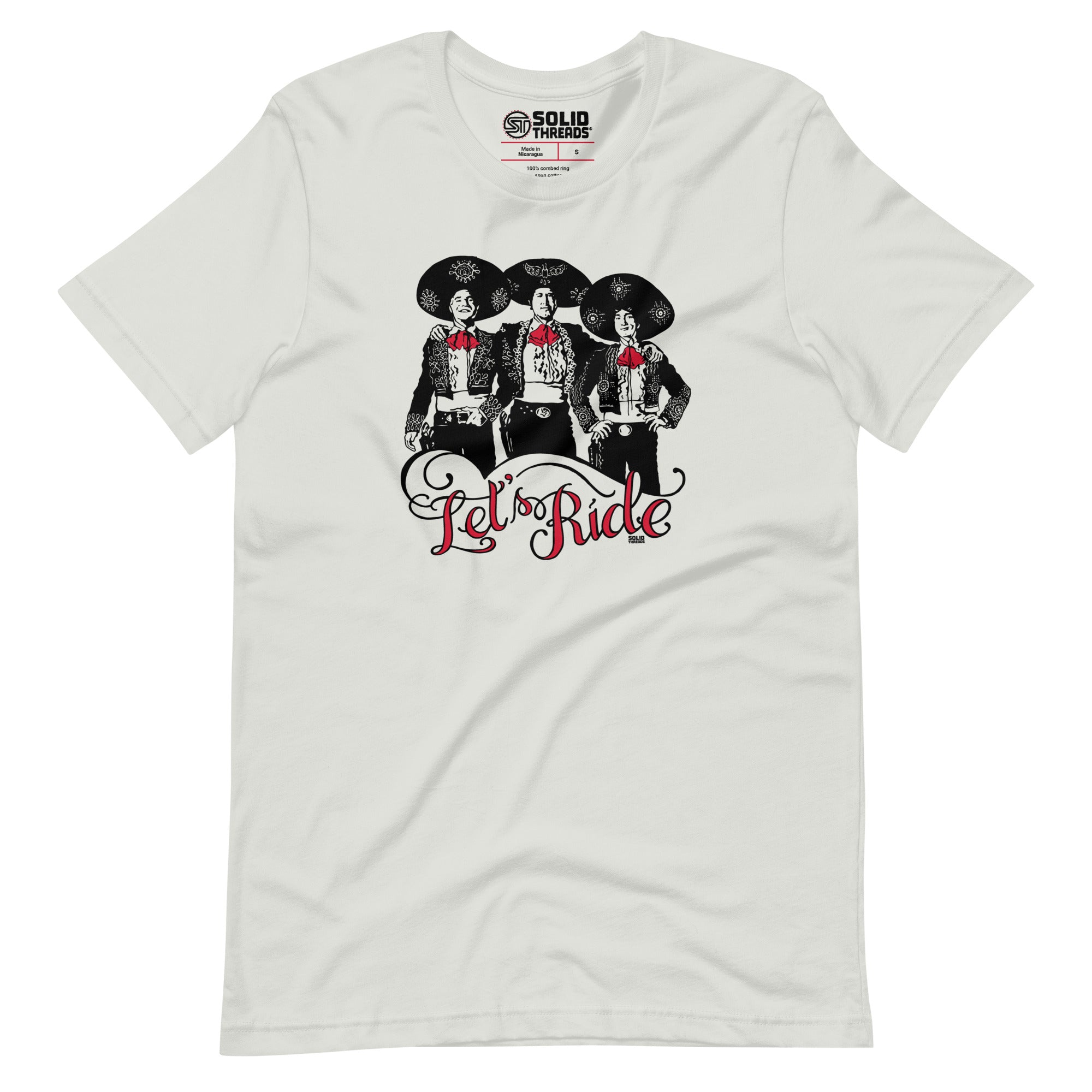 Men's Lets Ride Vintage Soft Style T-Shirt | Cool Western 80S Movie Tee | Solid Threads